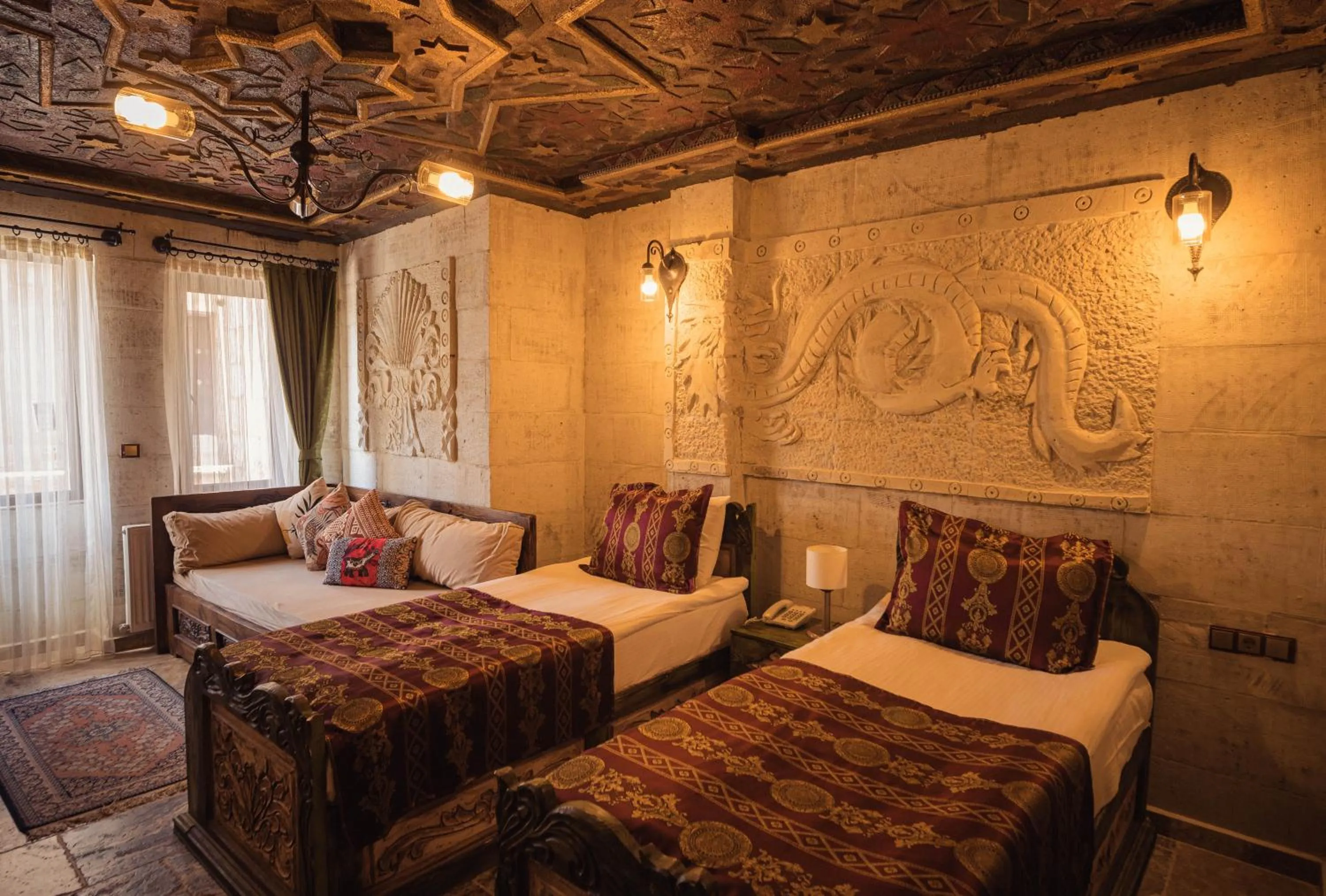 Bed in Olivia Cave Hotel