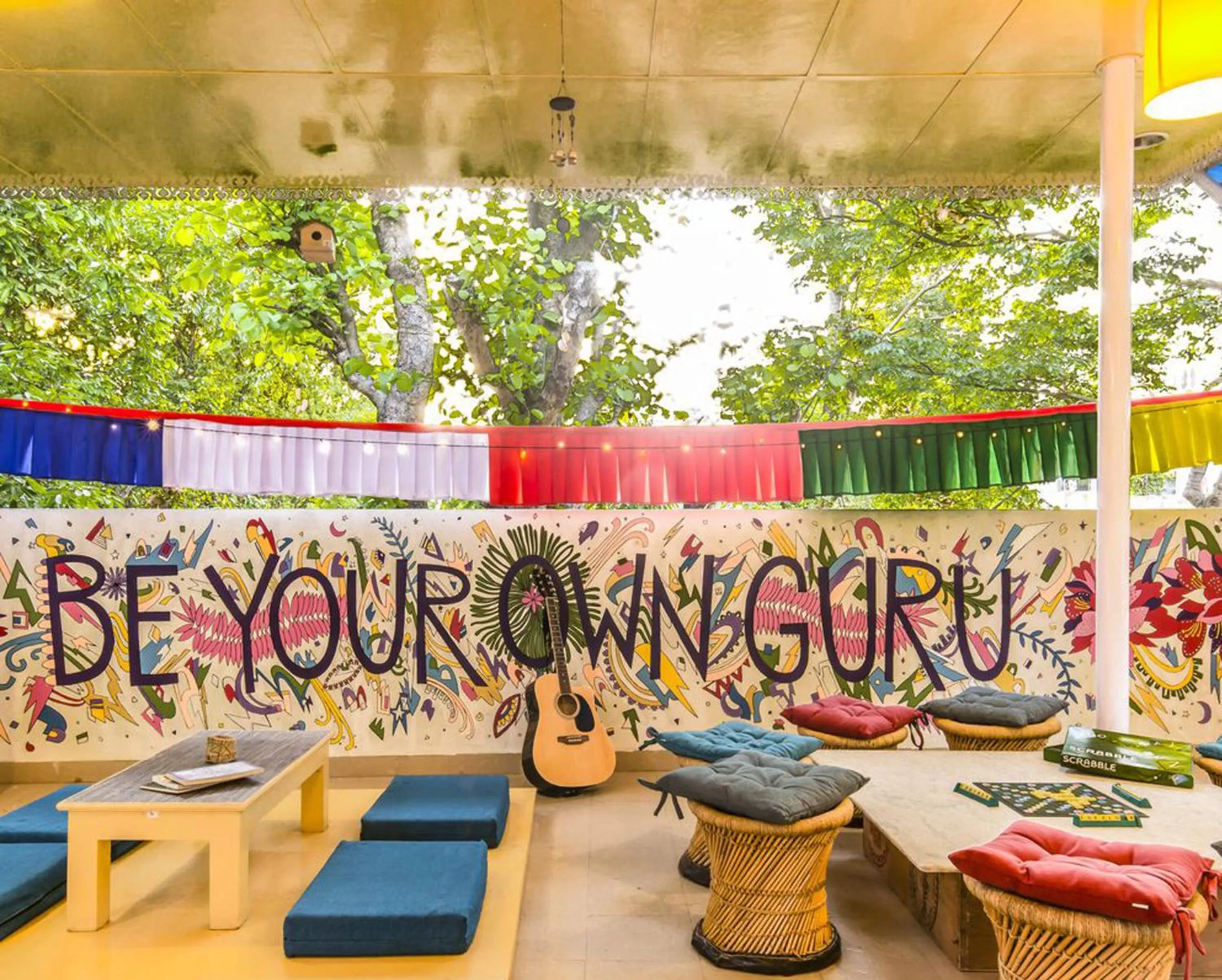 Seating area in The Trippy Tribe