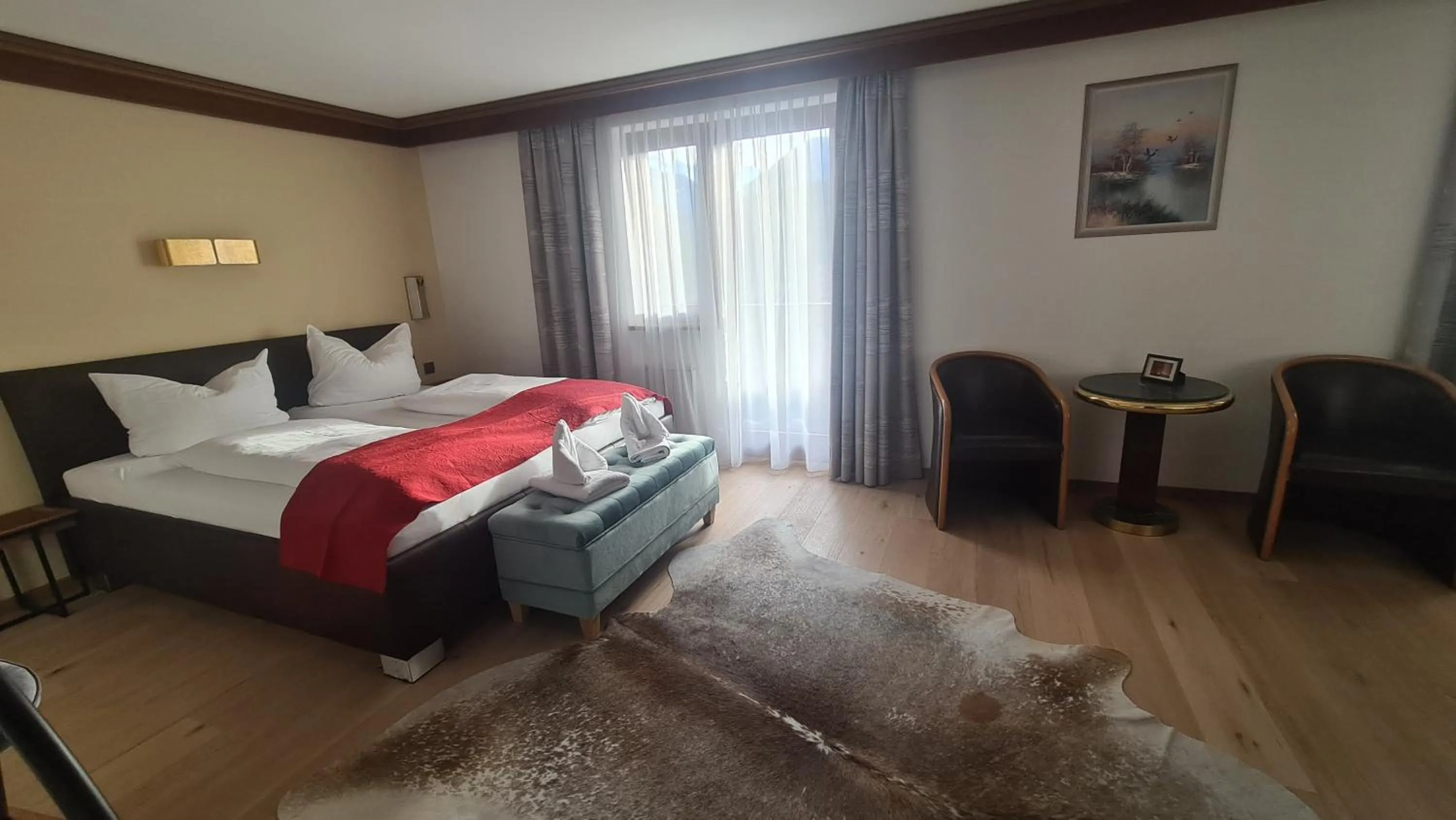 Bed in Hotel Tyrolis