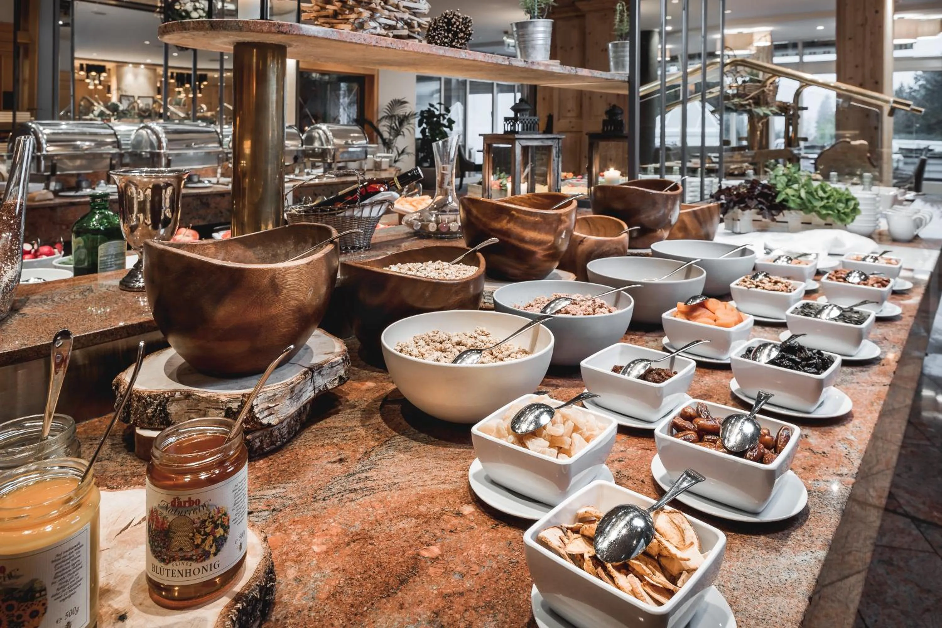 Buffet breakfast in Krumers Alpin – Your Mountain Oasis