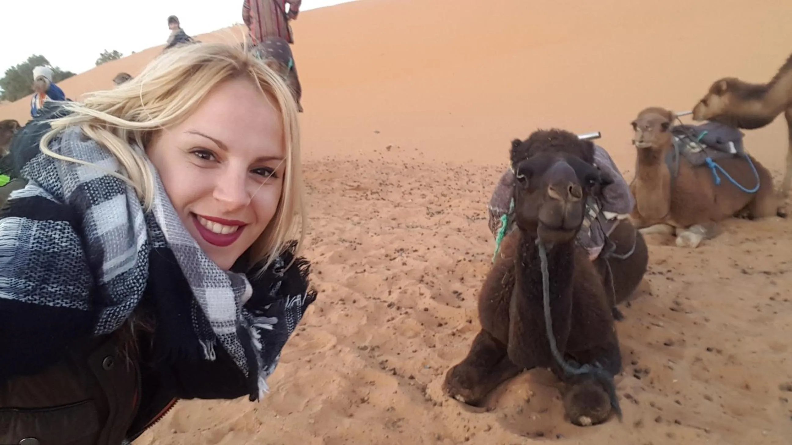 People in Desert Romantic Camp