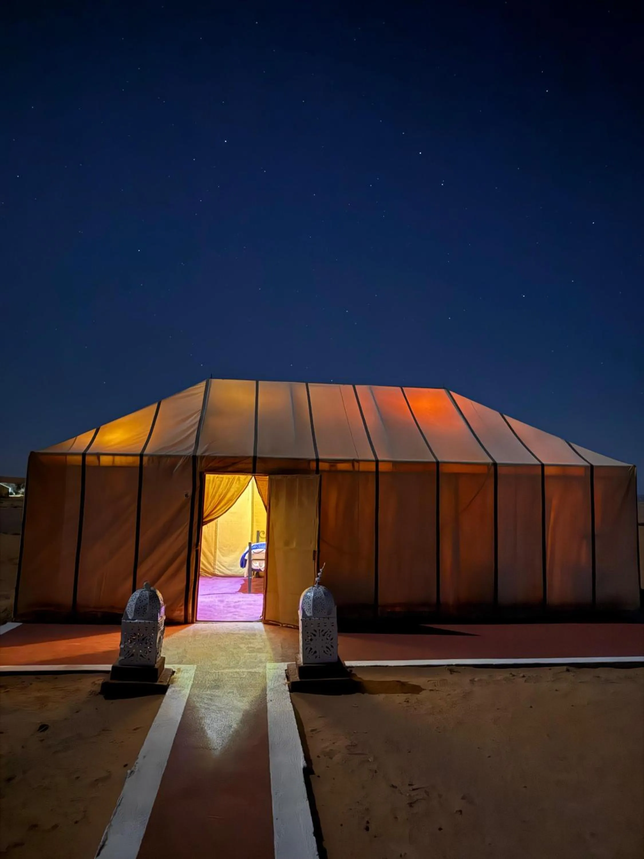 Night in Desert Romantic Camp