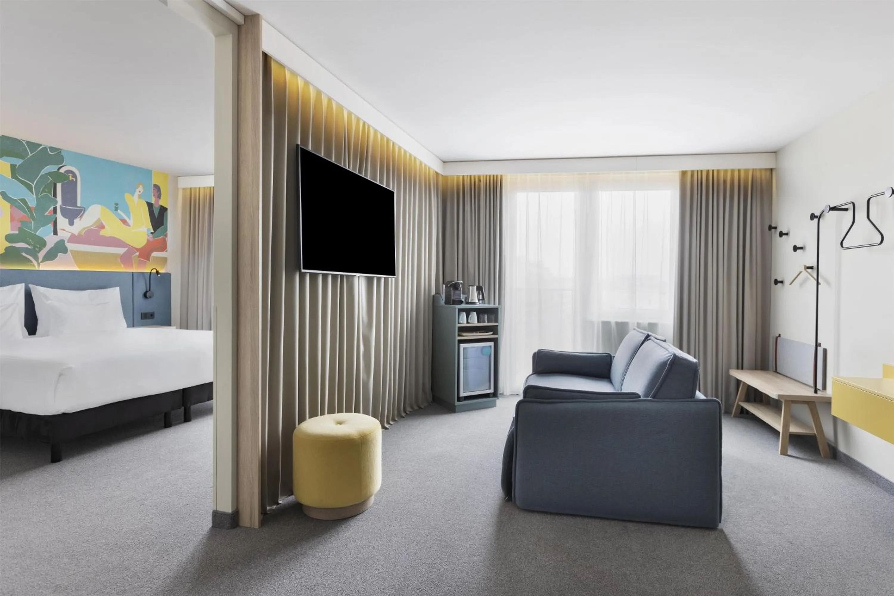 Living room, Bed in Spark by Hilton Vienna Messe Prater
