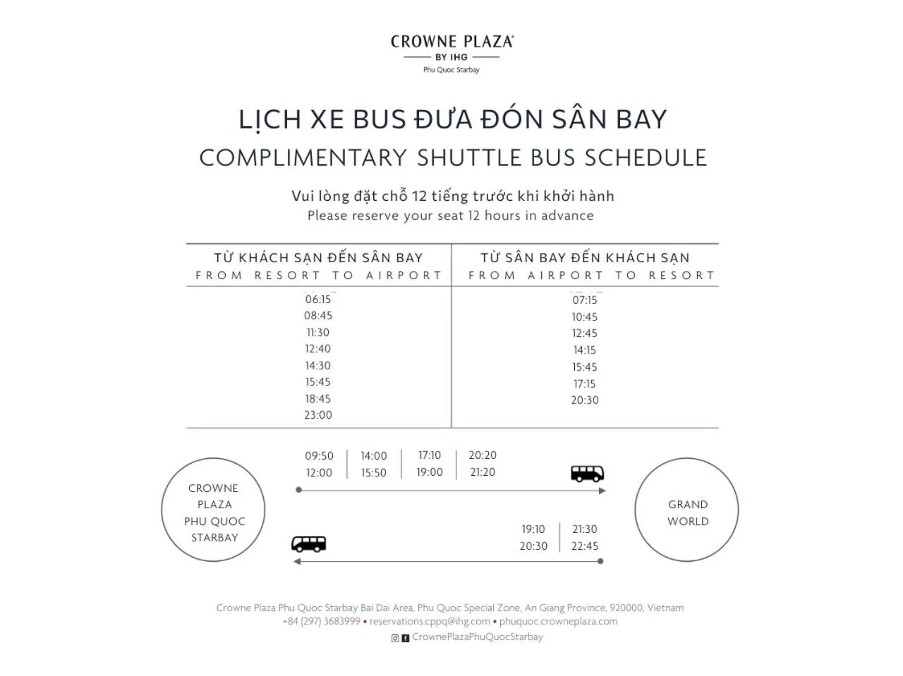 shuttle in Crowne Plaza Phu Quoc Starbay by IHG