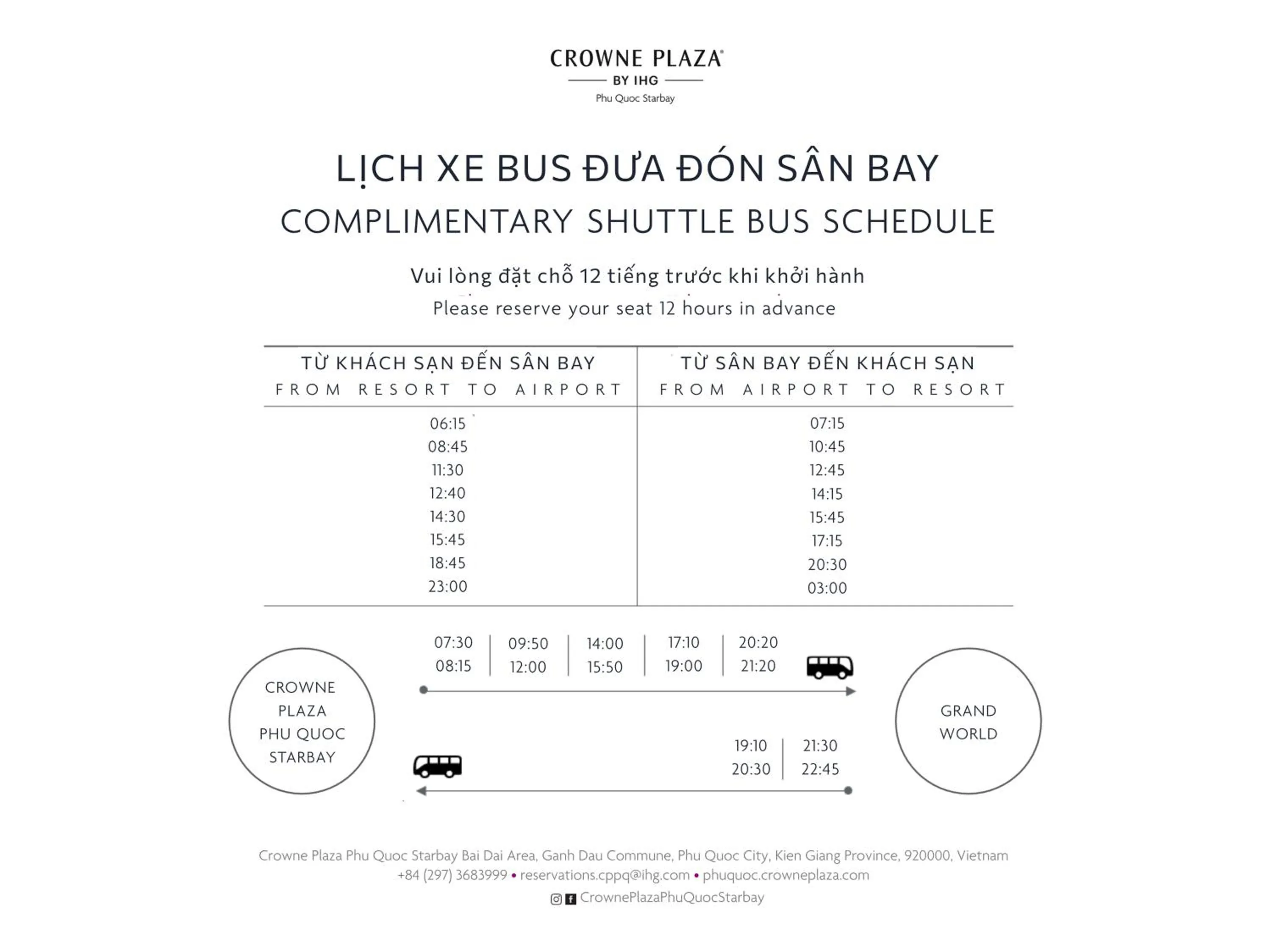 shuttle in Crowne Plaza Phu Quoc Starbay by IHG