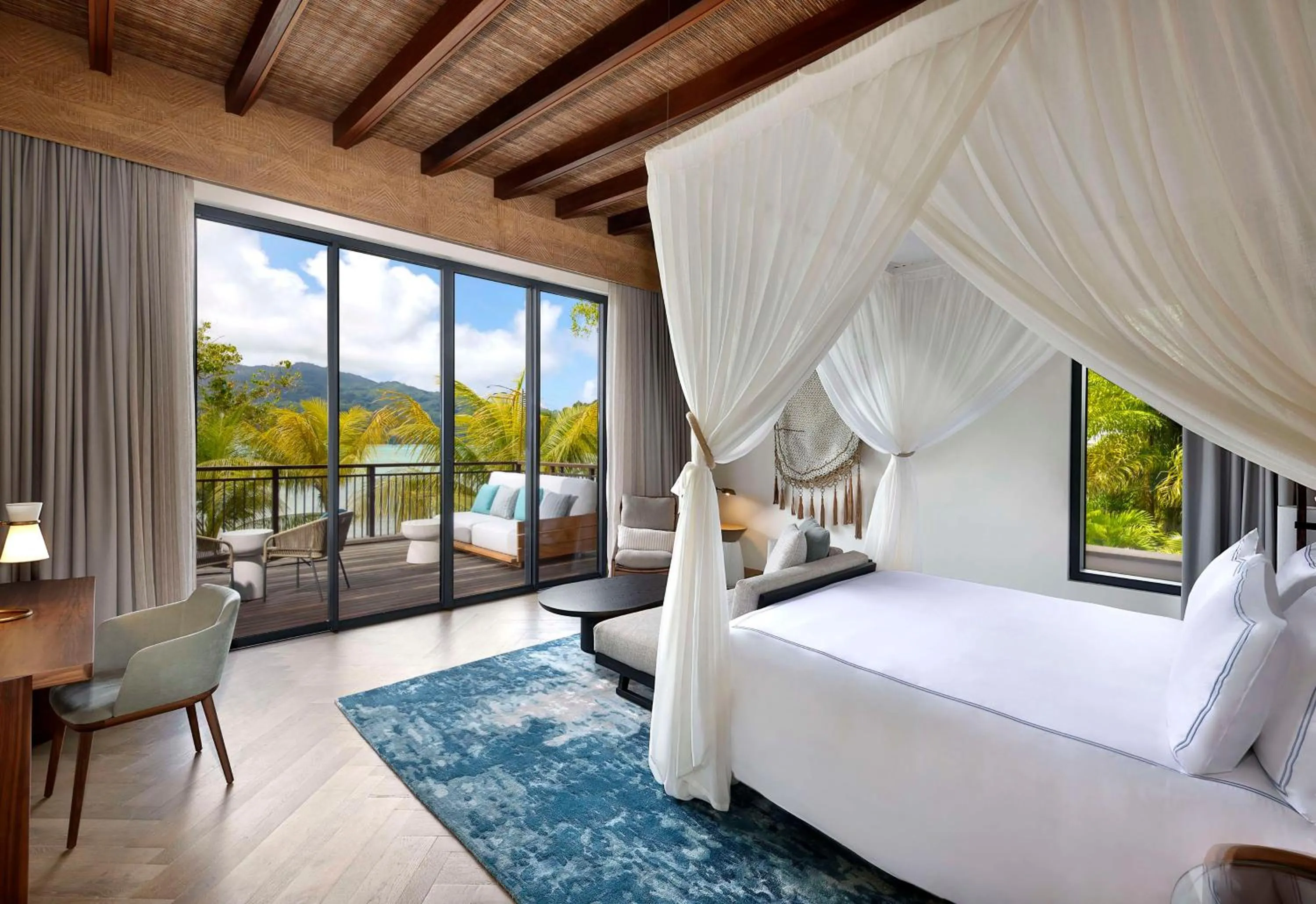 Bed in Mango House Seychelles, LXR Hotels & Resorts