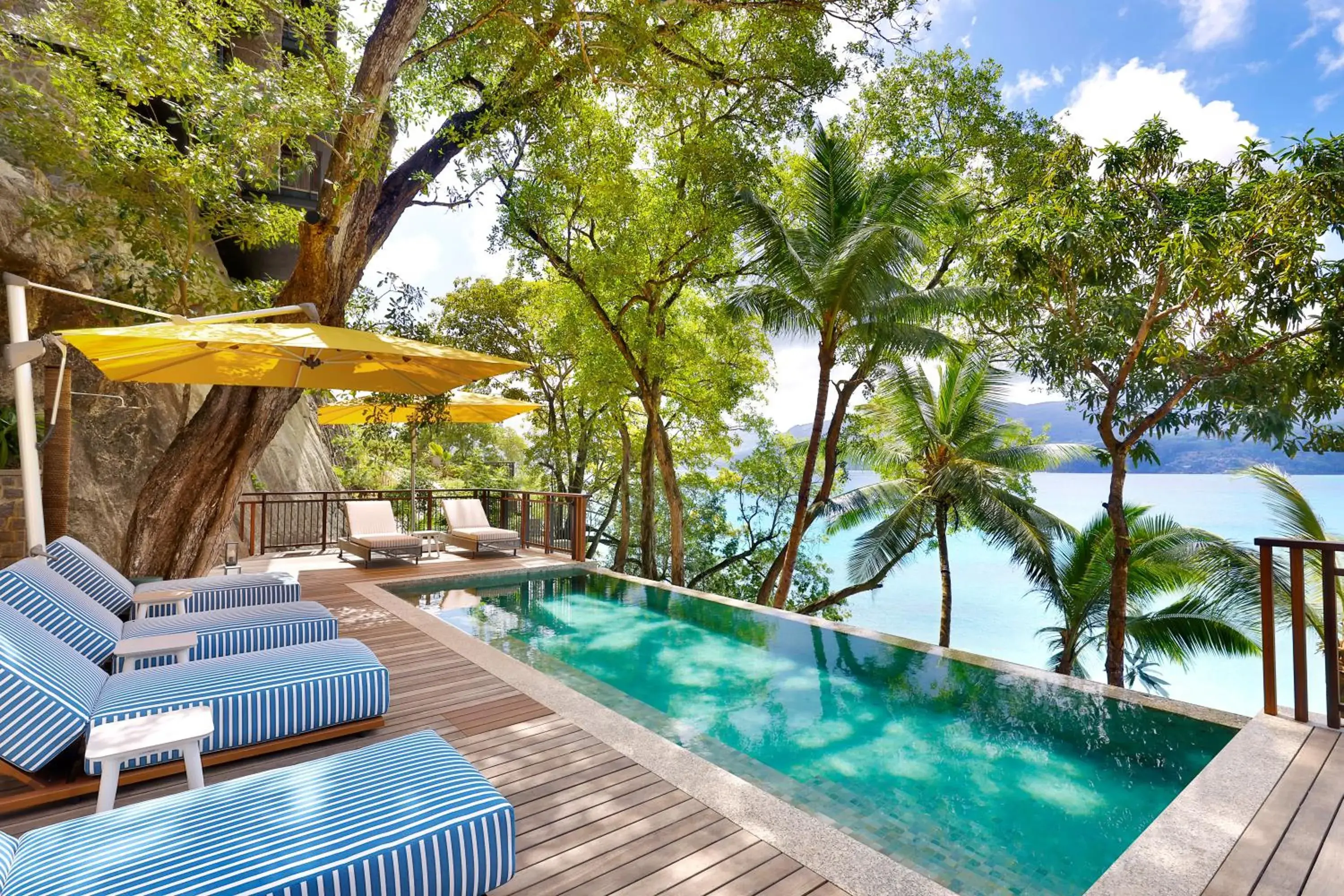 Pool view in Mango House Seychelles, LXR Hotels & Resorts Pool view in Mango House Seychelles, LXR Hotels & Resorts