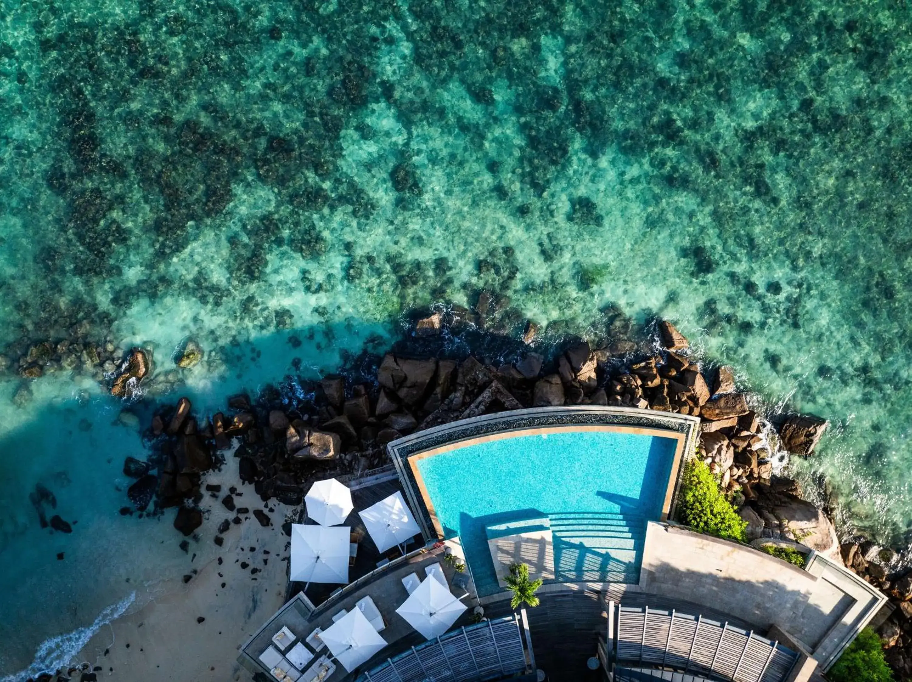 Bird's eye view in Mango House Seychelles, LXR Hotels & Resorts Bird's eye view in Mango House Seychelles, LXR Hotels & Resorts