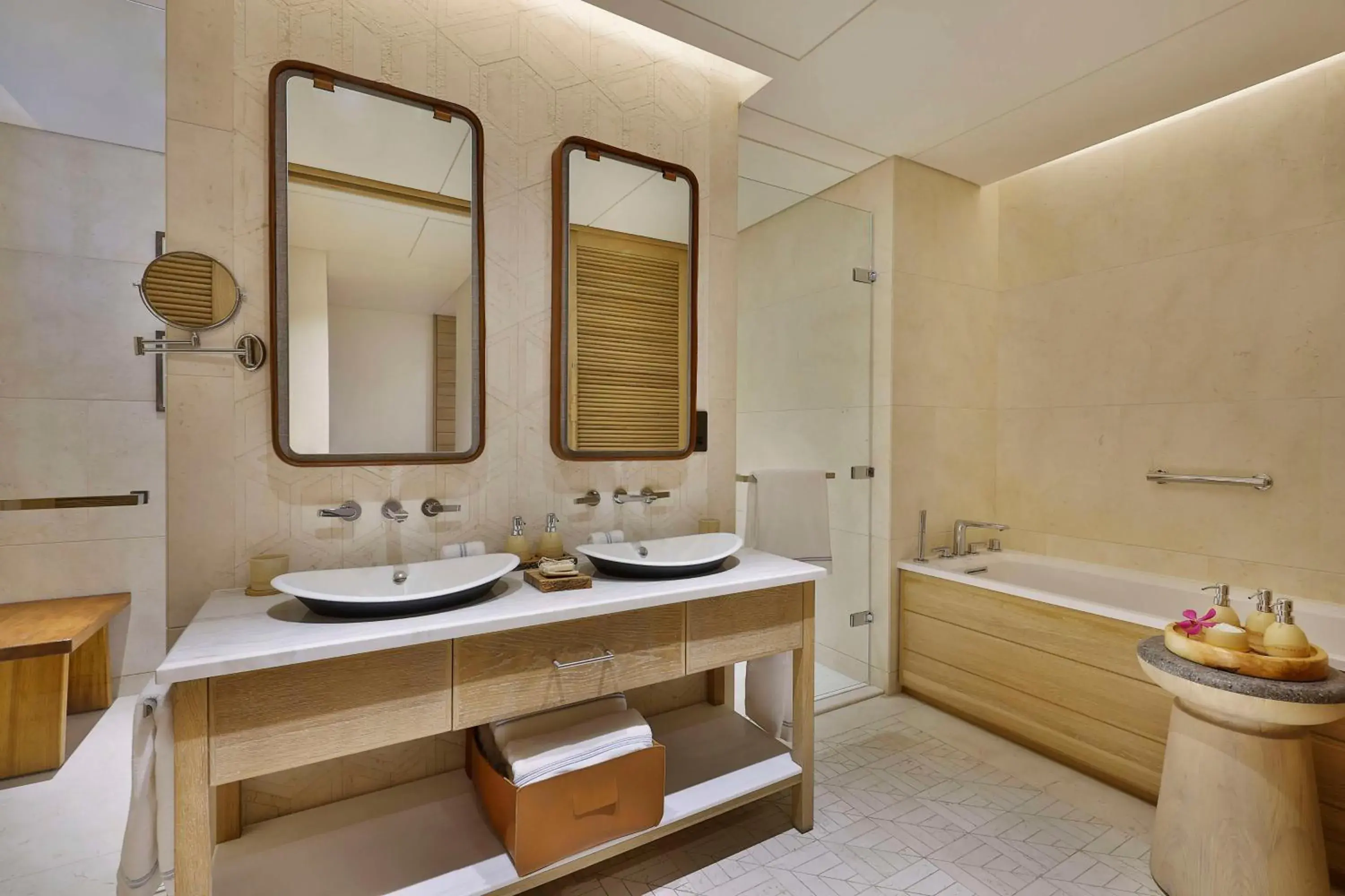 Bathroom in Mango House Seychelles, LXR Hotels & Resorts Bathroom in Mango House Seychelles, LXR Hotels & Resorts