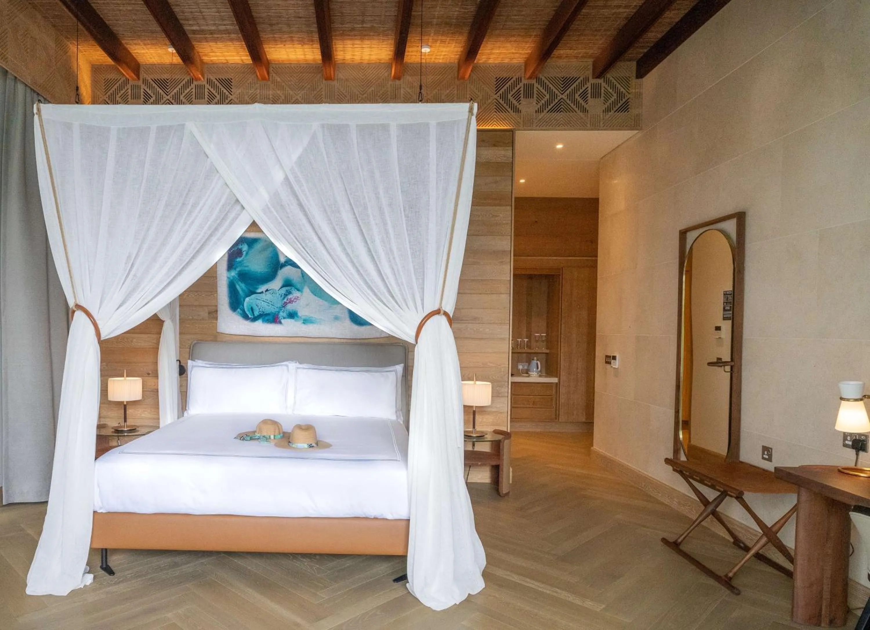 Bed in Mango House Seychelles, LXR Hotels & Resorts