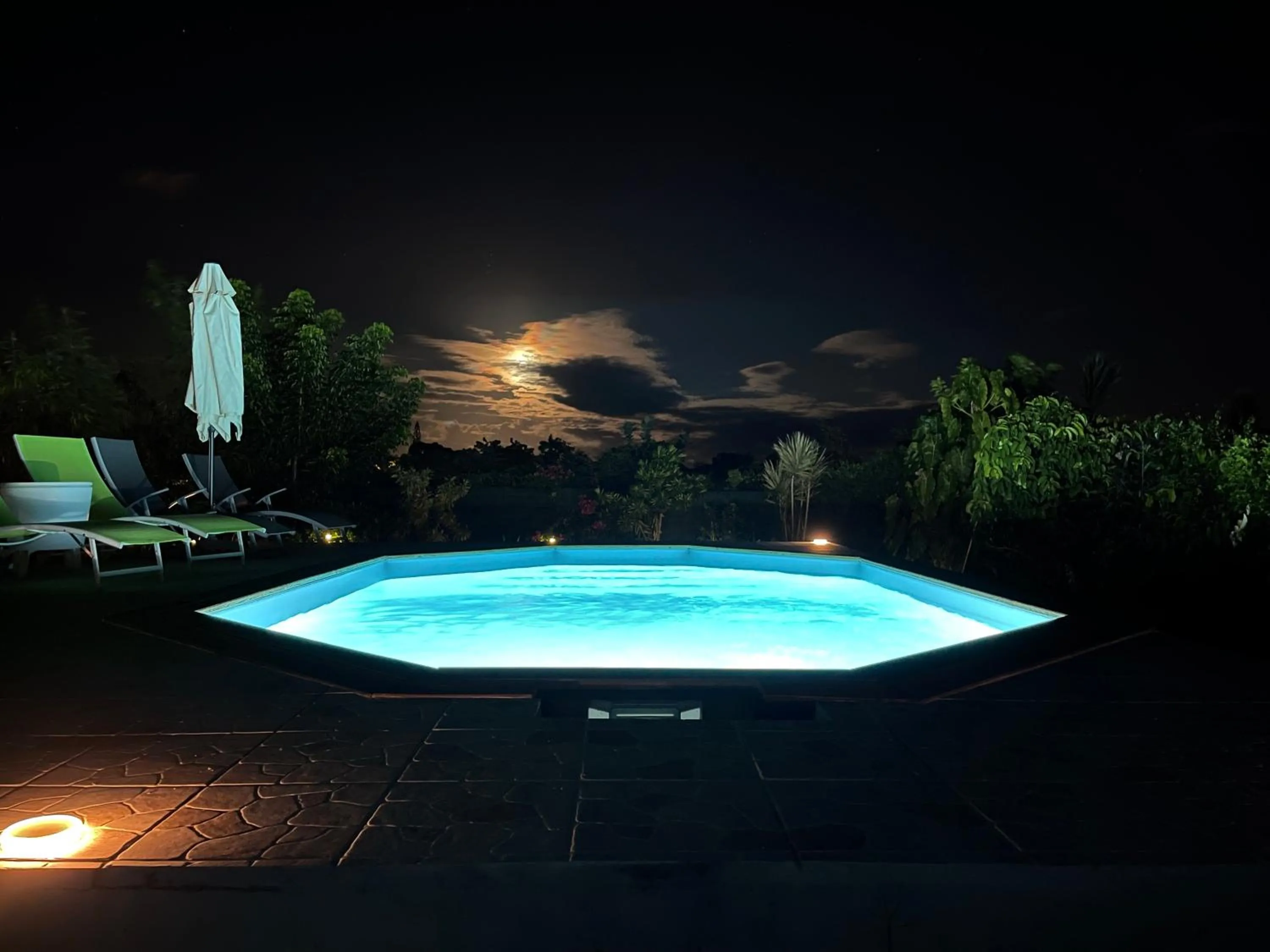 Swimming pool in La villa les palmiers simplicité convivialité