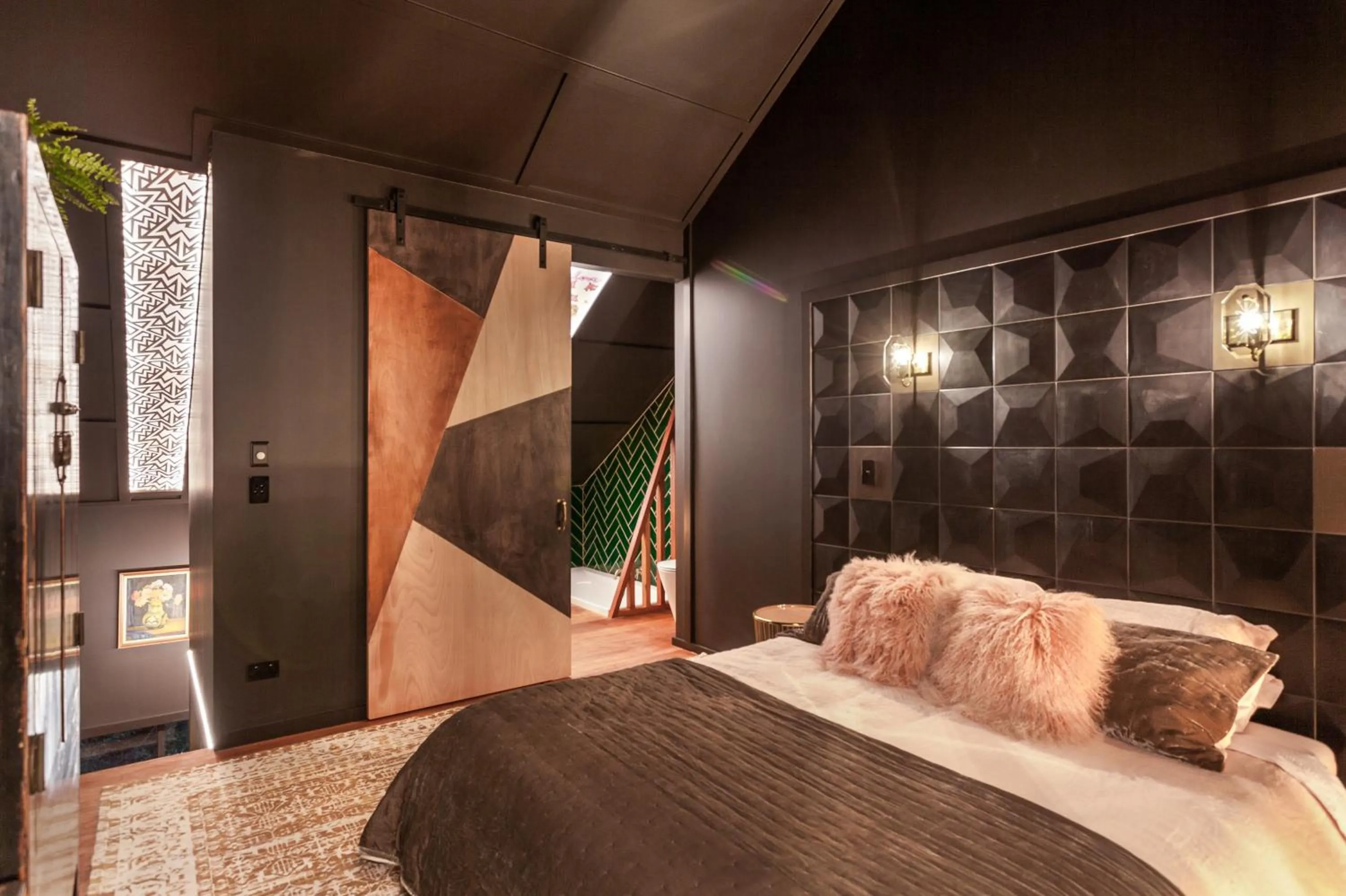 Bed in The Barn, designers dream beach hideaway