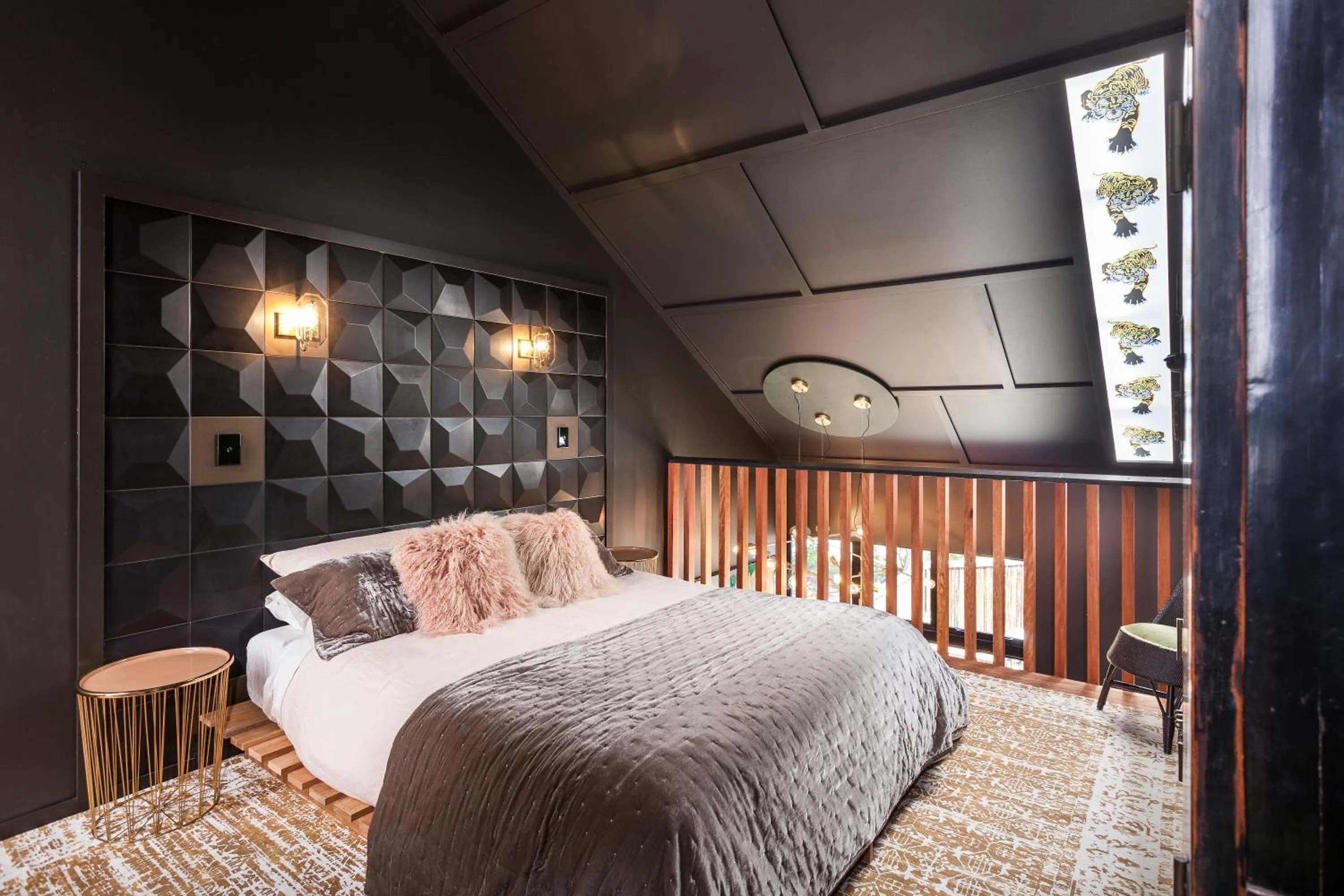 Bed in The Barn, designers dream beach hideaway