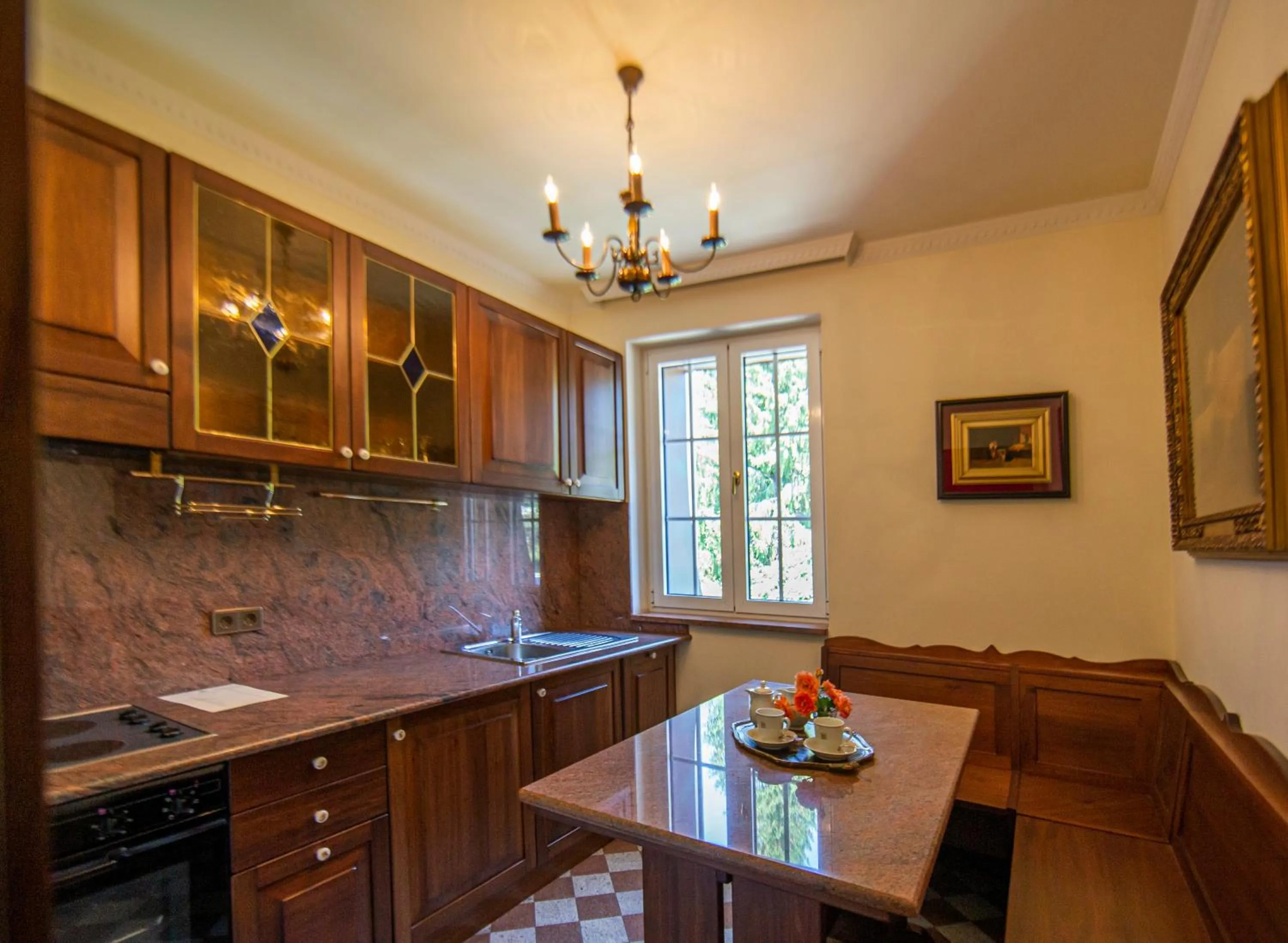 Kitchen or kitchenette in Seehotel Porcia