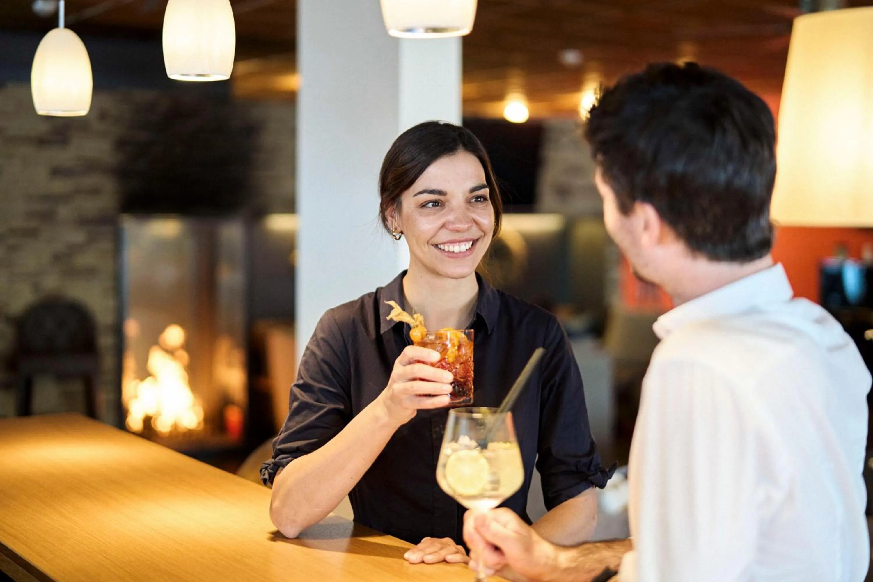 Lounge or bar in Hotel Steffisalp