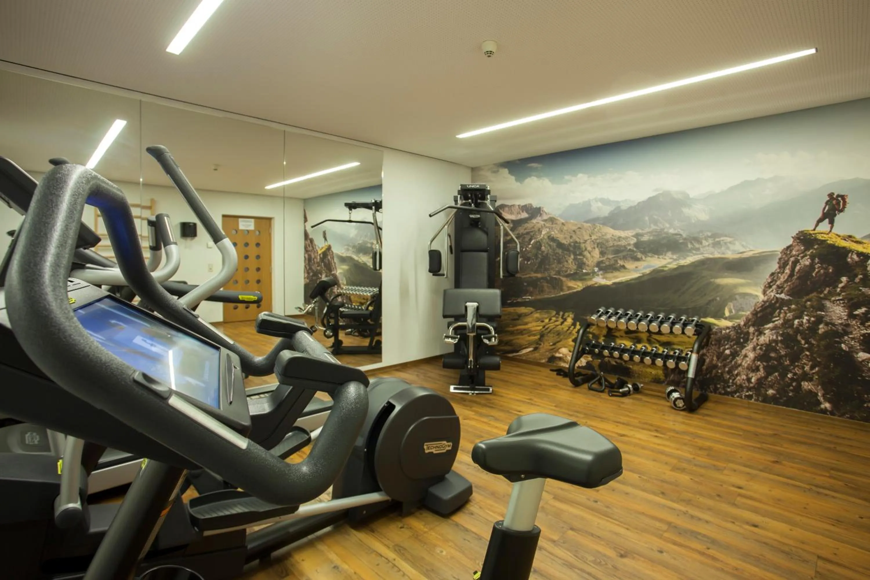 Fitness centre/facilities in Hotel Steffisalp