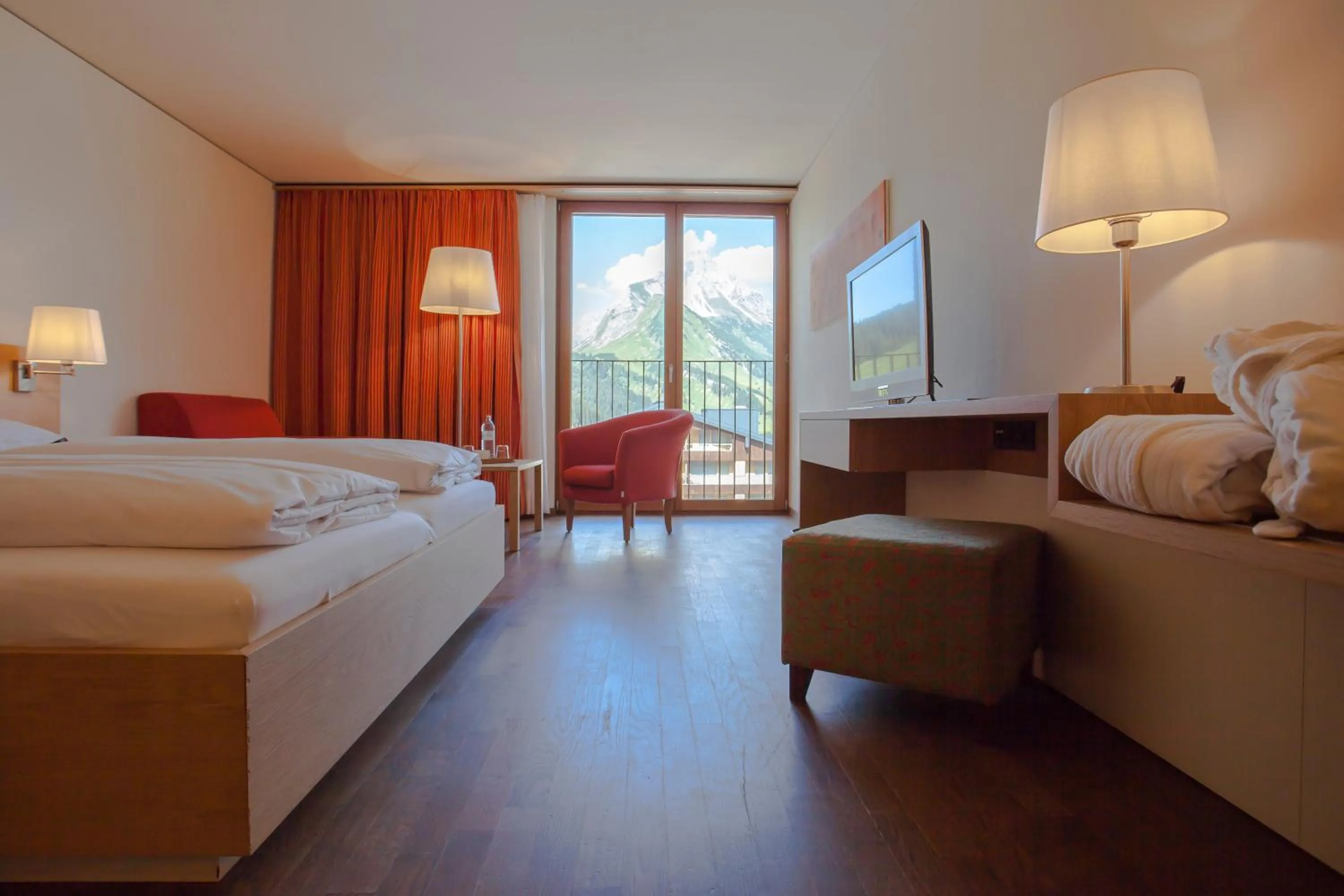 Photo of the whole room, Bed in Hotel Steffisalp
