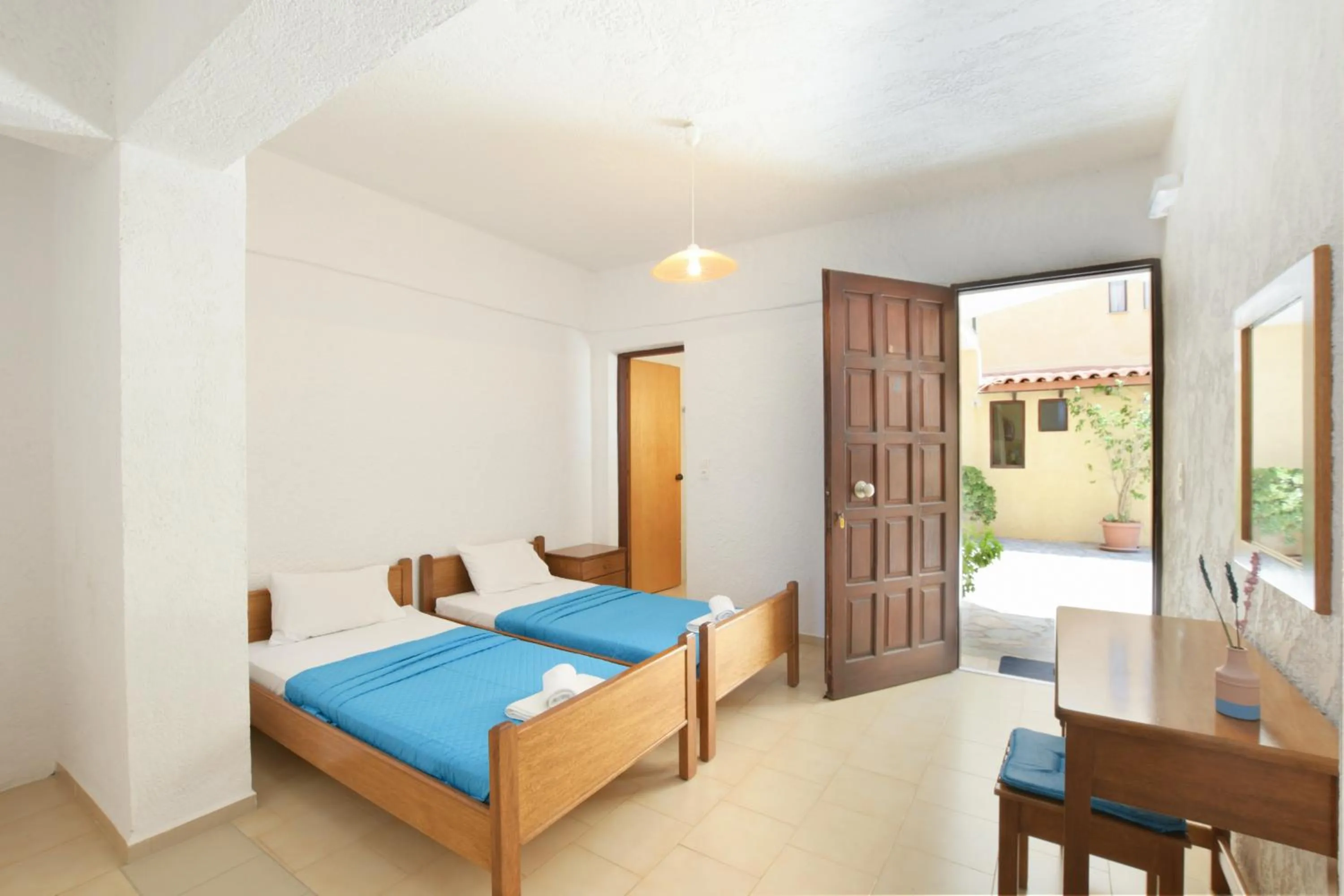 Bed in Galini Apartments