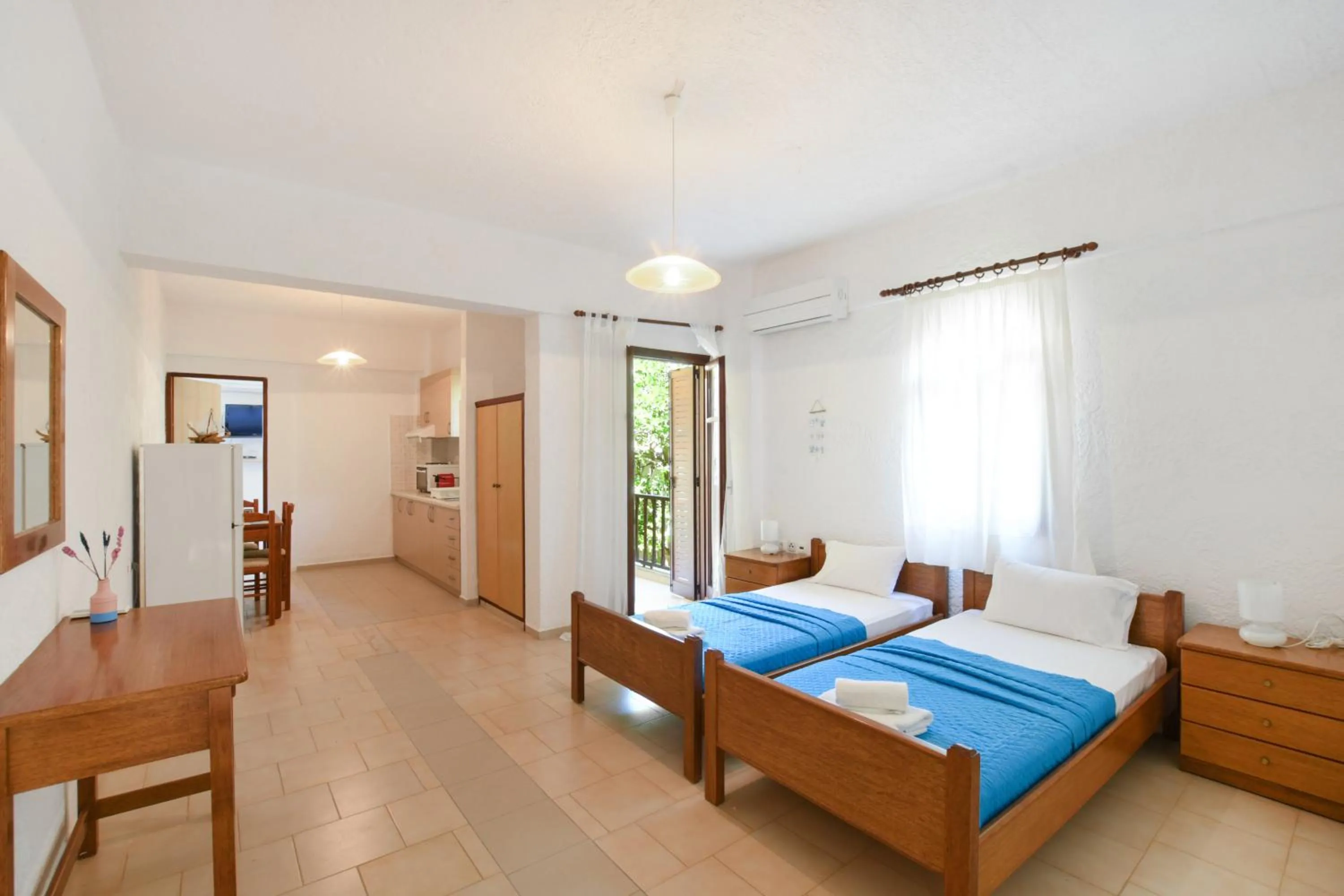 Bed in Galini Apartments