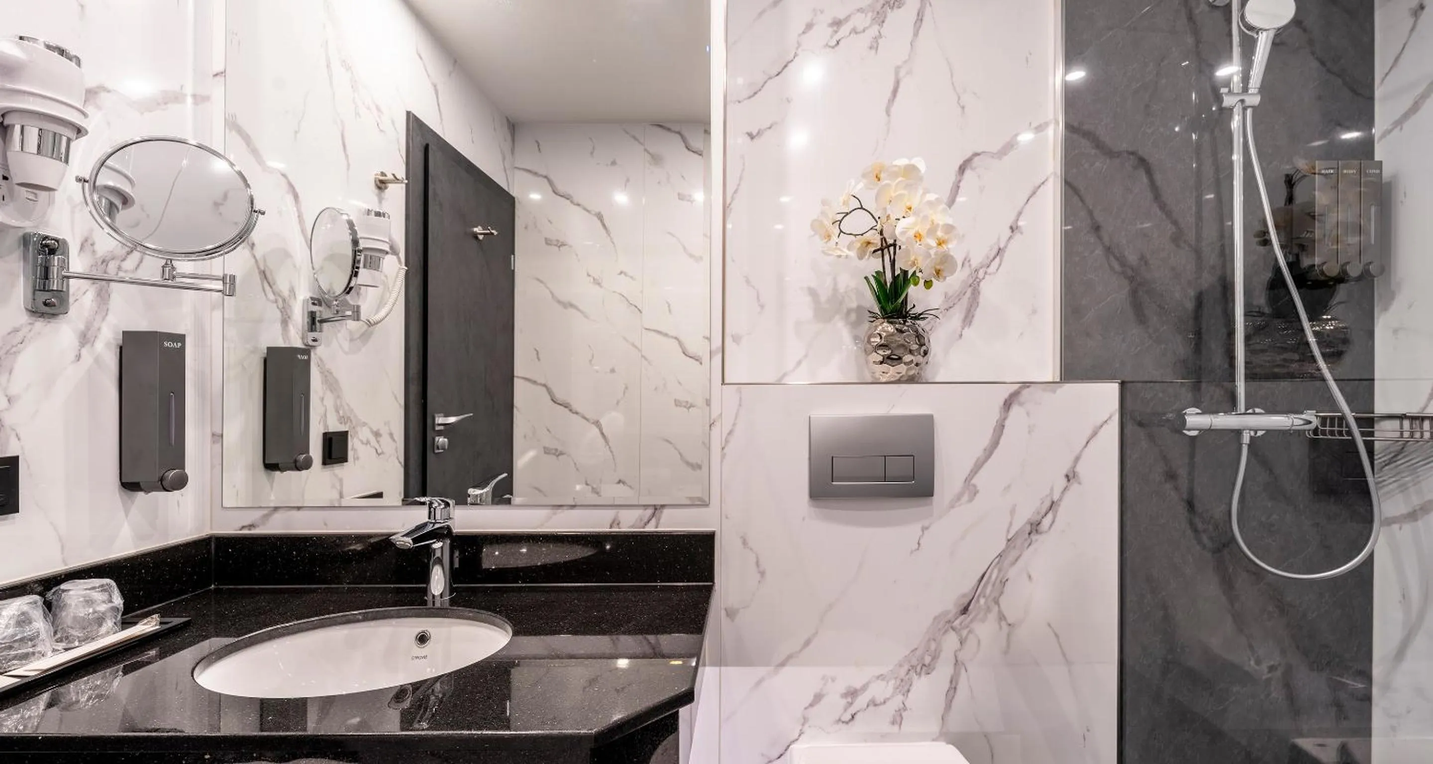 Shower in PLAZA INN Salzburg City