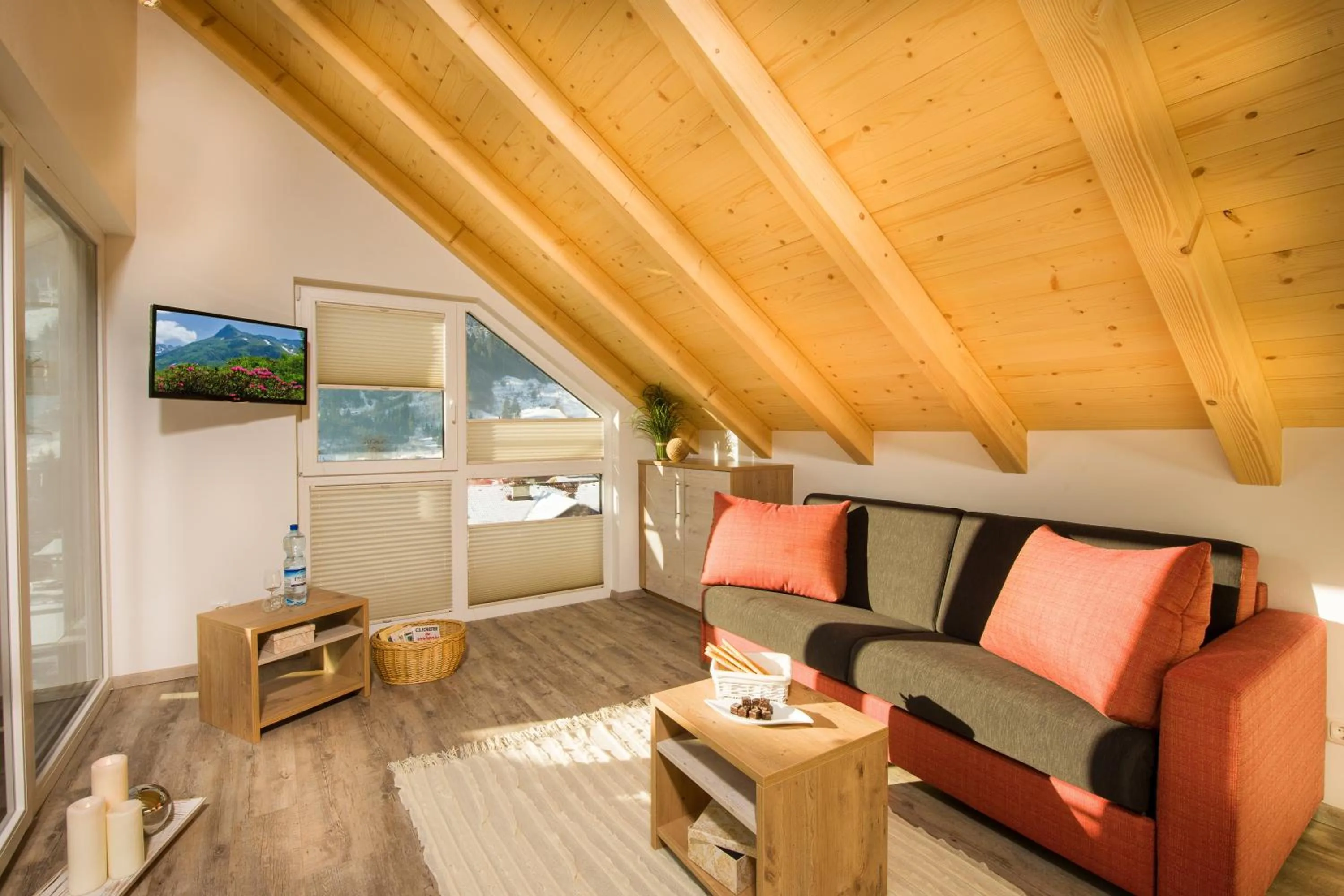 Living room in Bergparadies - inklusive Eintritt in die Alpentherme