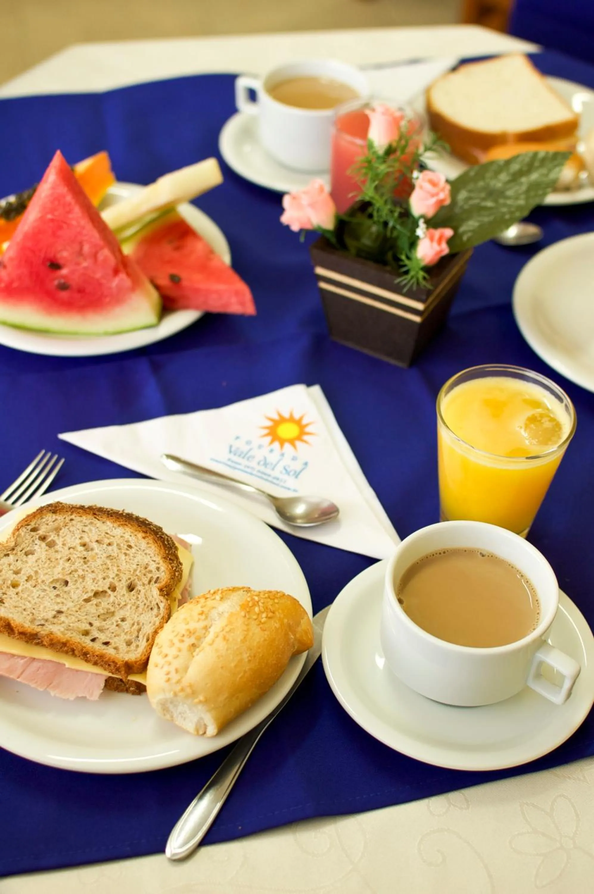 Buffet breakfast in Pousada Vale Del Sol