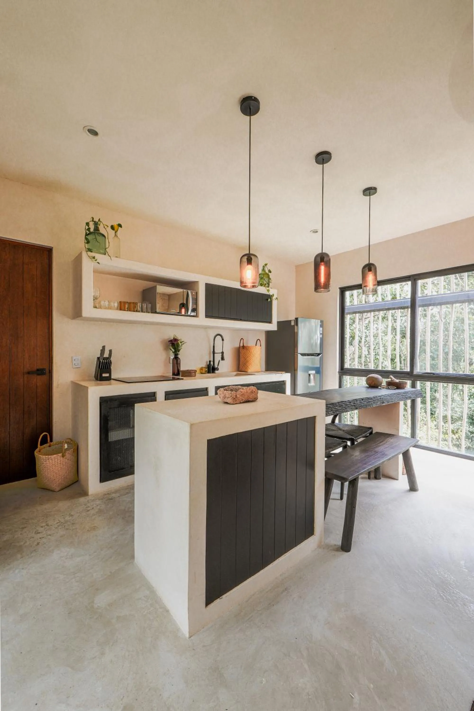 Kitchen or kitchenette in Vida Jungle Boho Apart 14 with special fee to access Hotel Bardo