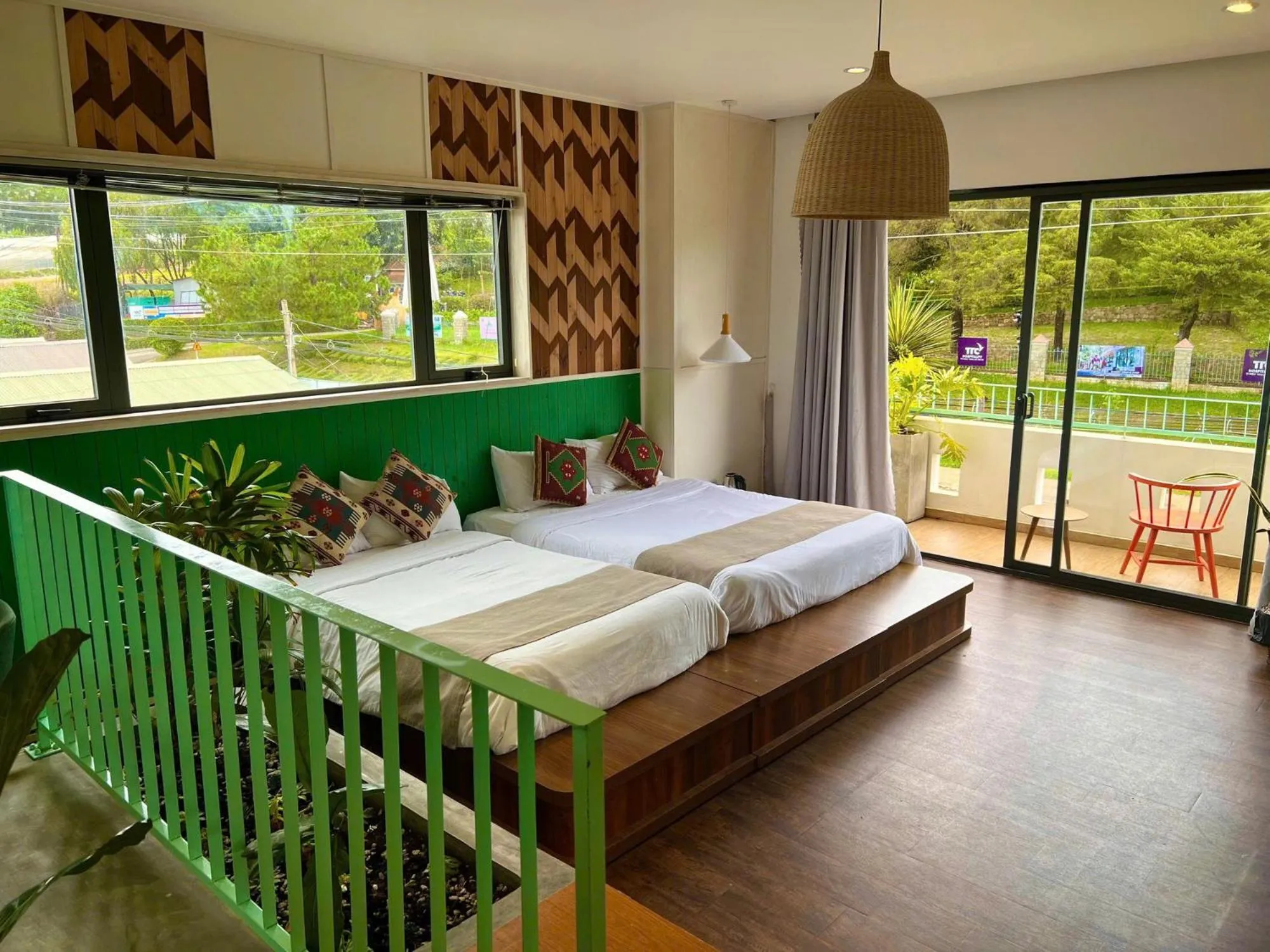 Bed in The Scent Boutique Dalat Hotel