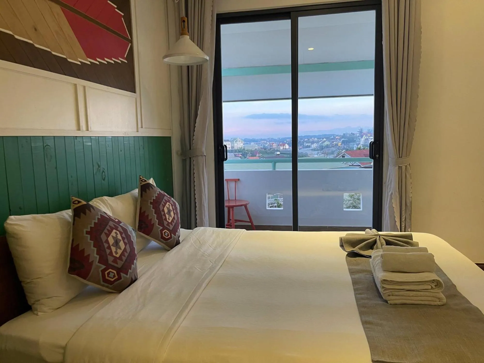 Bed in The Scent Boutique Dalat Hotel