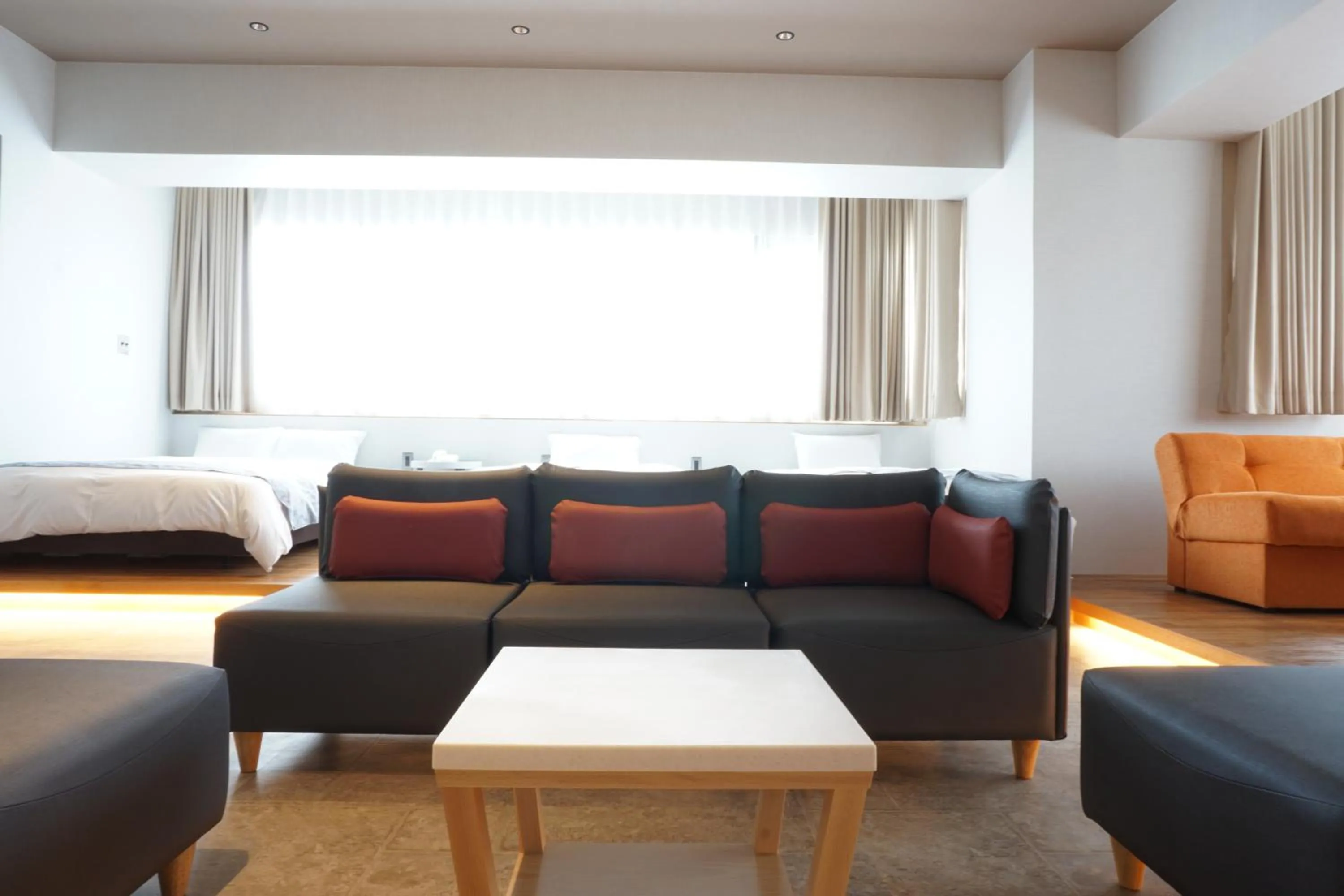 Seating area in Yukureba Maejima Hotel