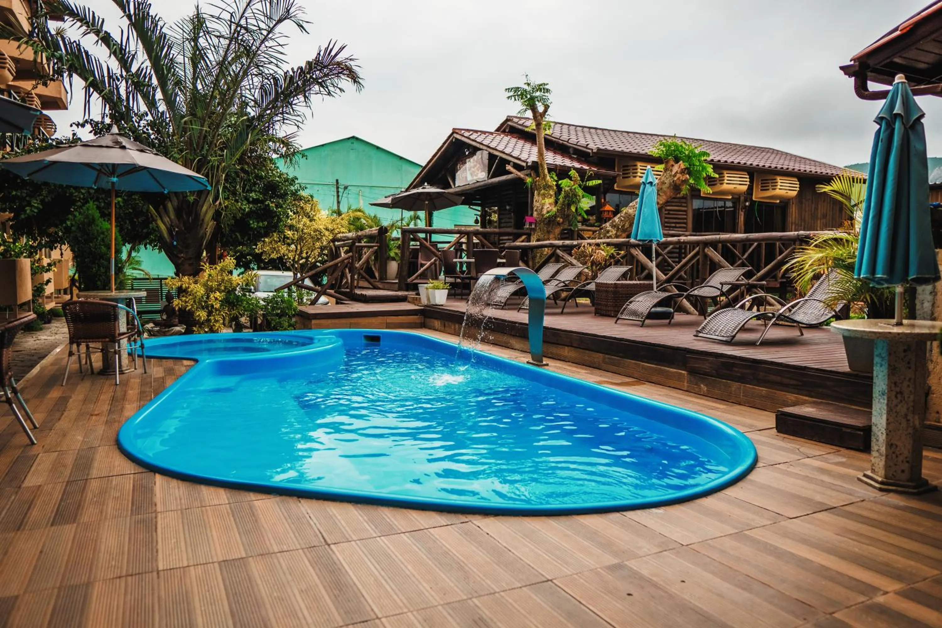 Pool view in Pousada Recanto do Aconchego