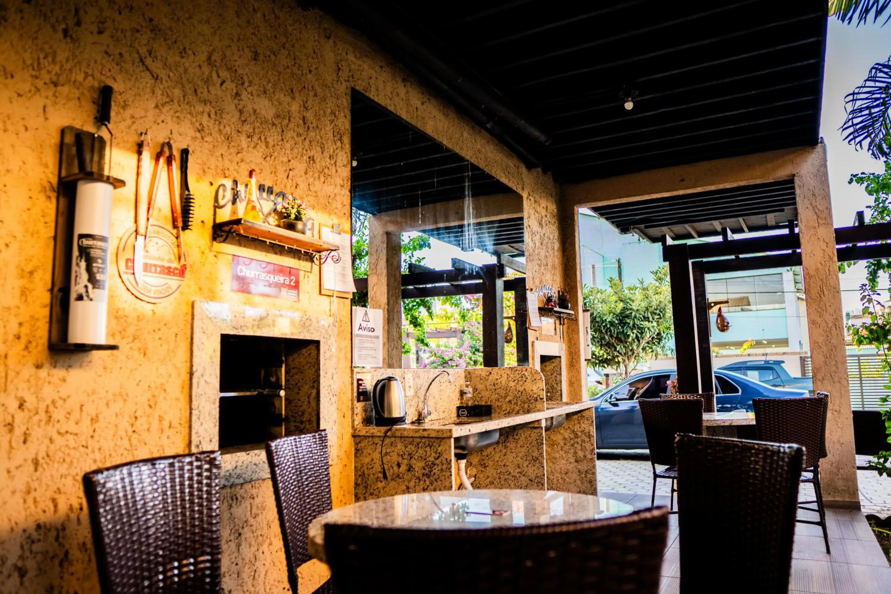 BBQ facilities in Pousada Recanto do Aconchego