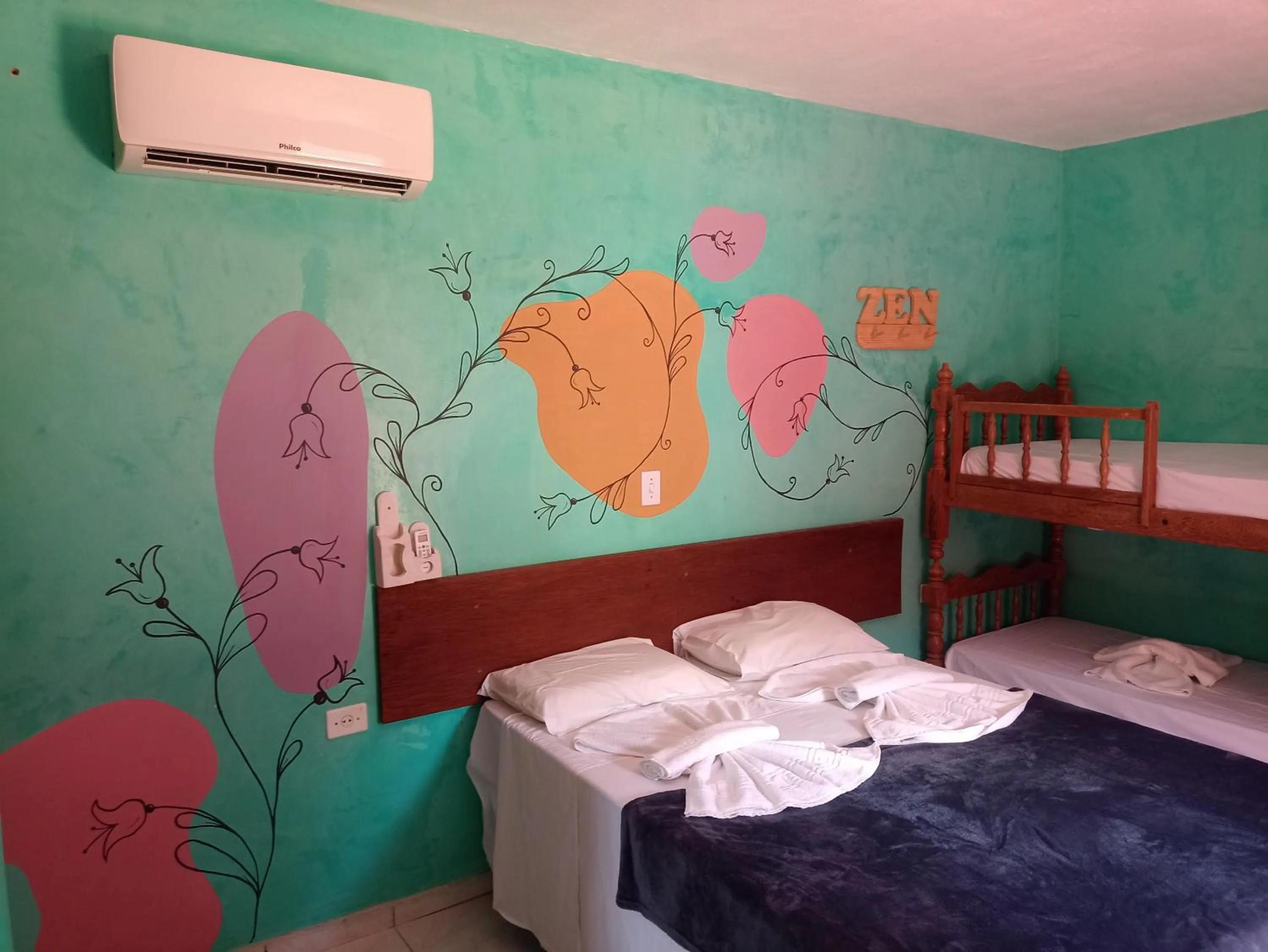 Bed in Pousada ZEN Cumuruxatiba