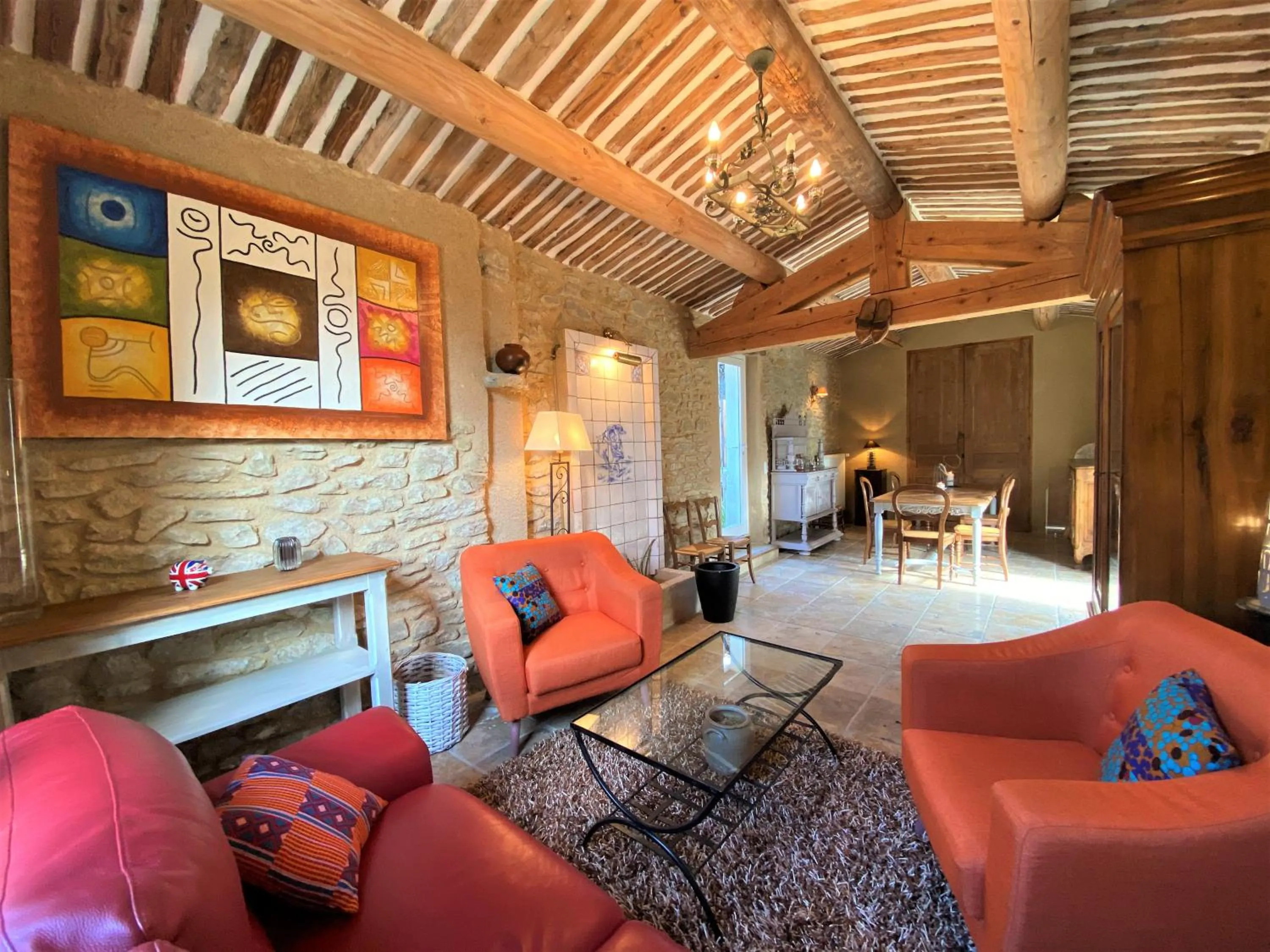 Seating area in Le Mas Carré Séguret