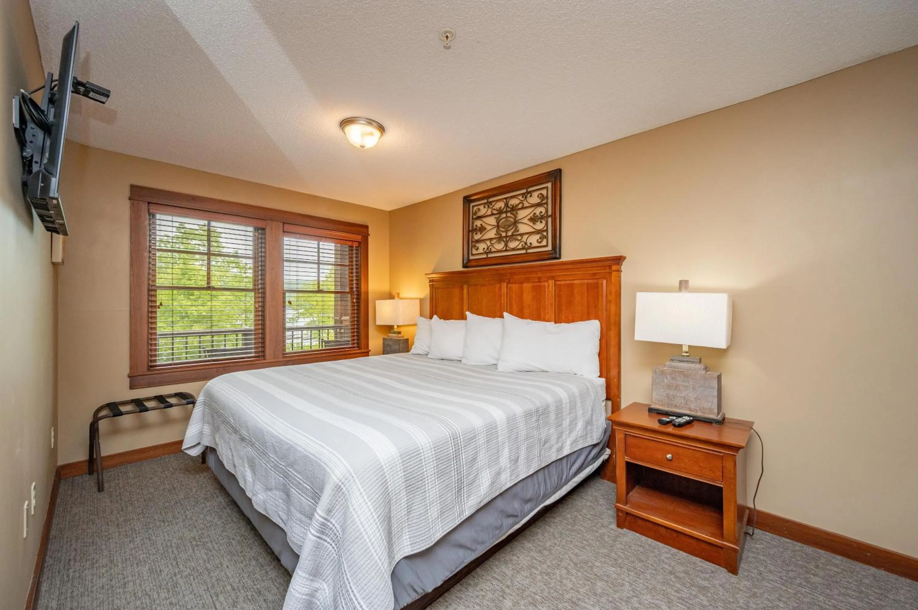 Bed in B205 One Bedroom Lake View