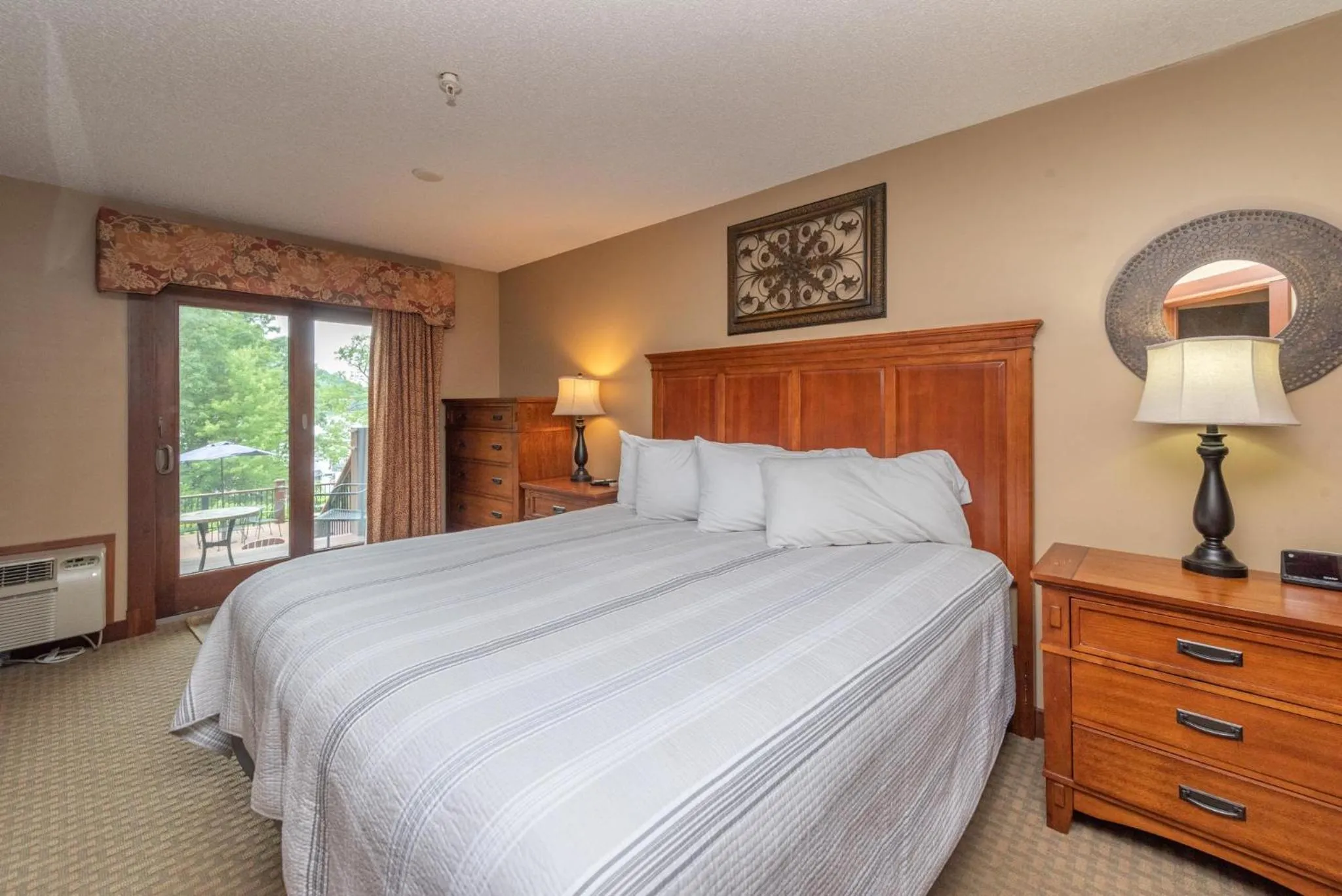 Bed in A121 One Bedroom Lake View
