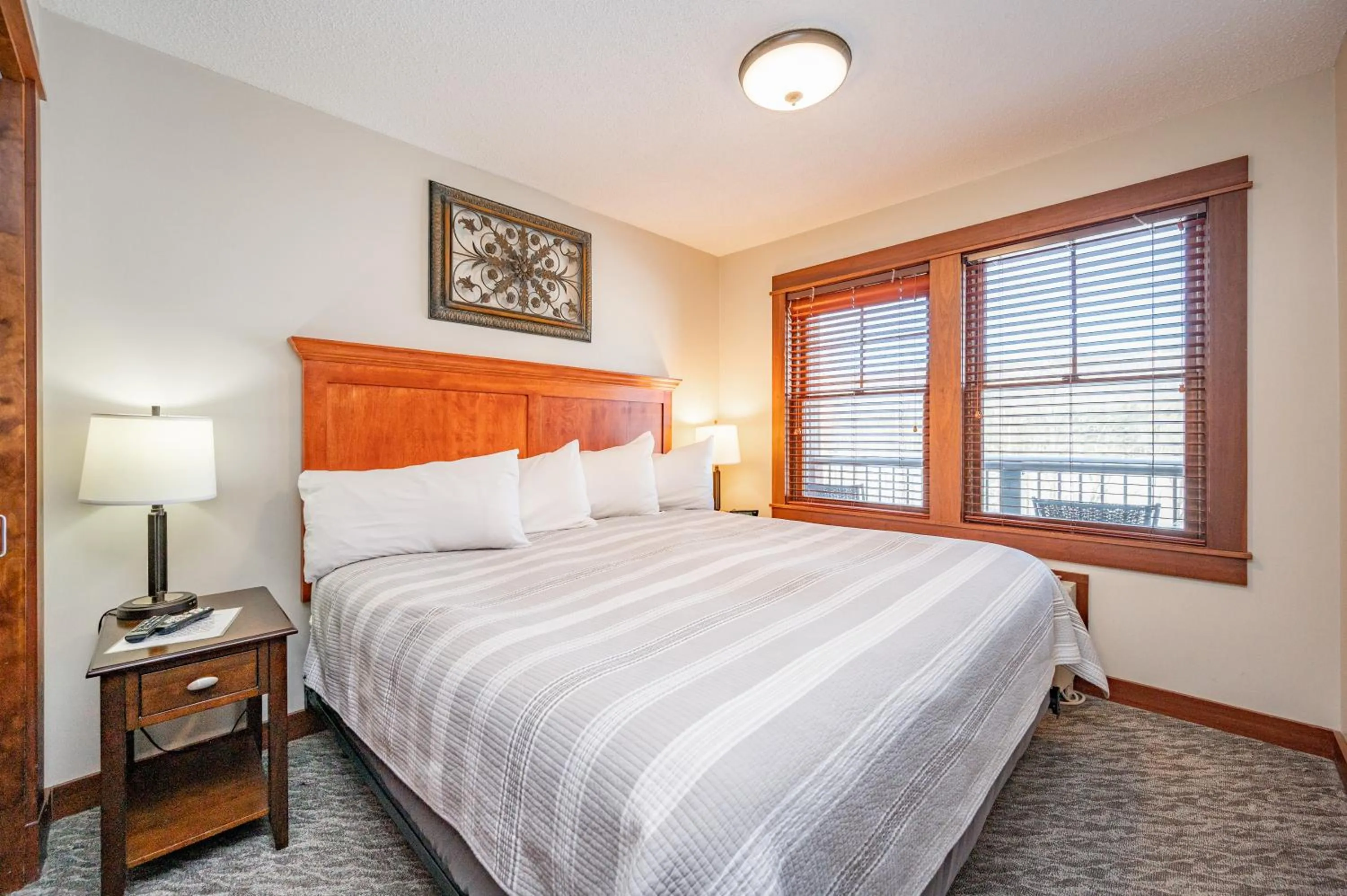 Bed in A205 One Bedroom Lake View