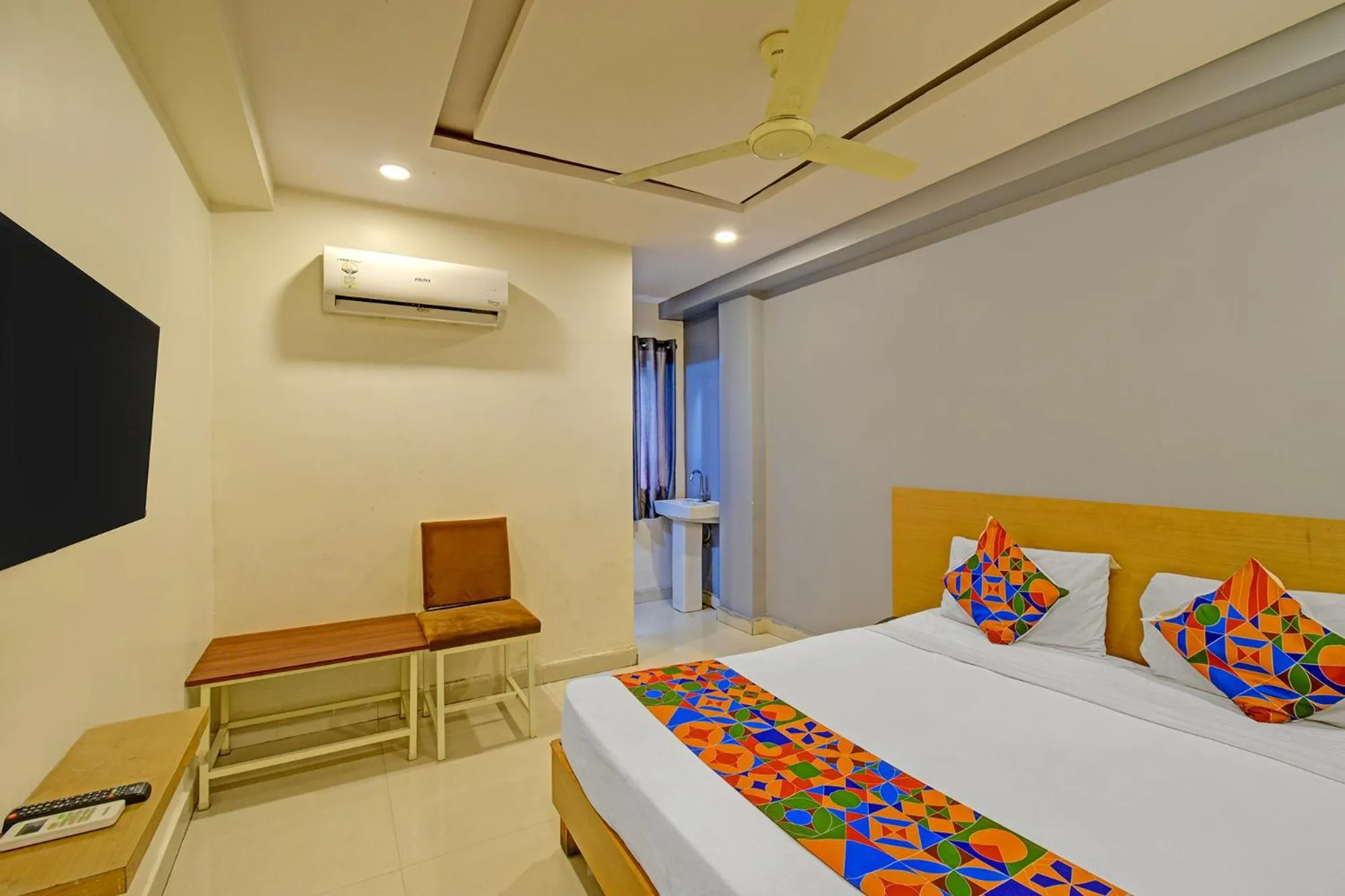 Bed in FabHotel White Ridge LB Nagar