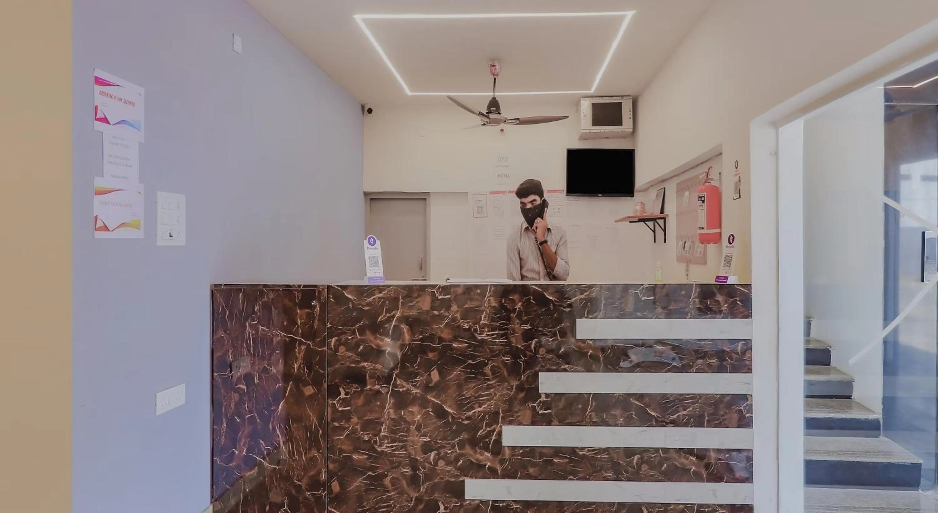 Lobby or reception in Collection O White Ridge Near LB Nagar