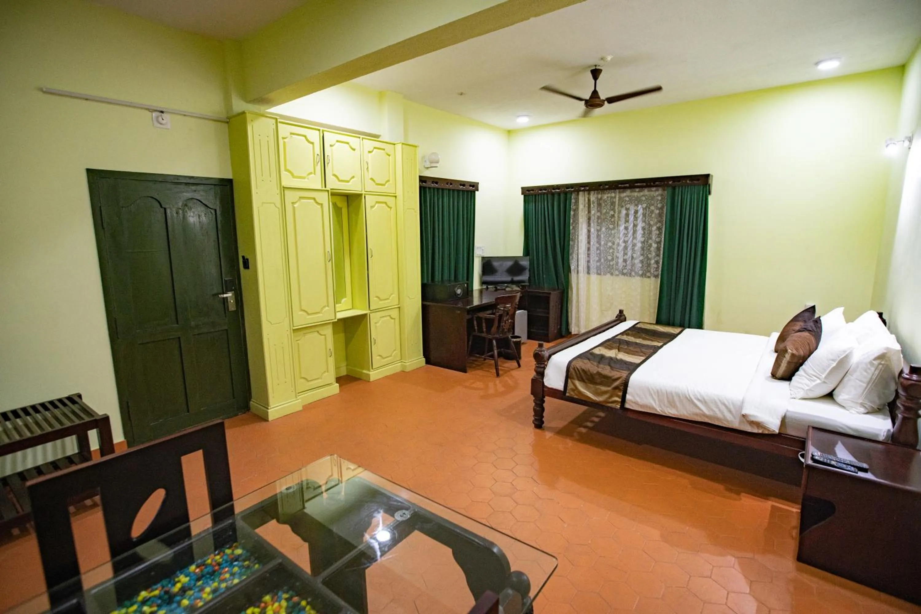 Living room, Bed in Krishna Beach Resort