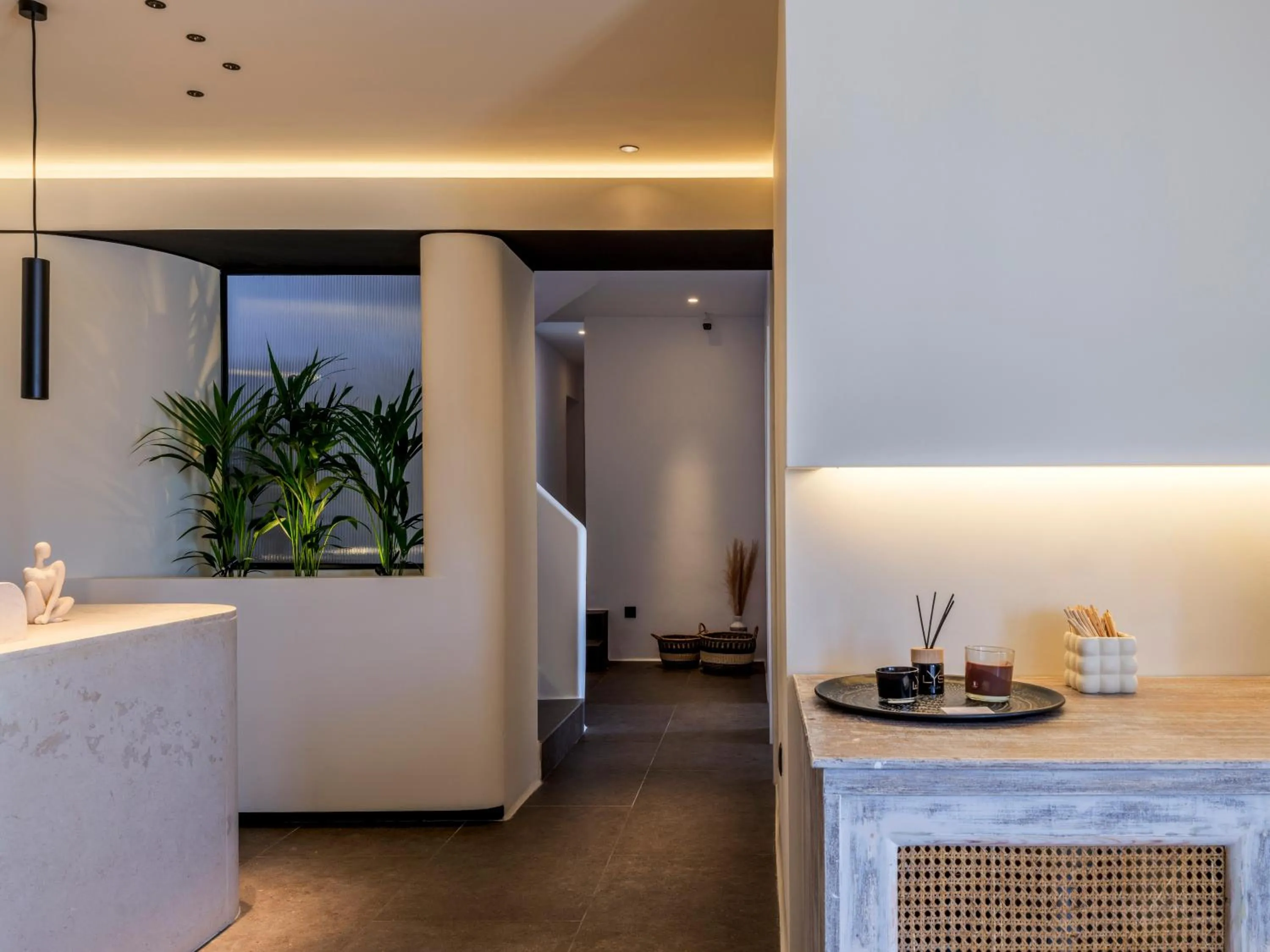 Lobby or reception in Yalos Hotel Sunset view Mykonos town private rooms