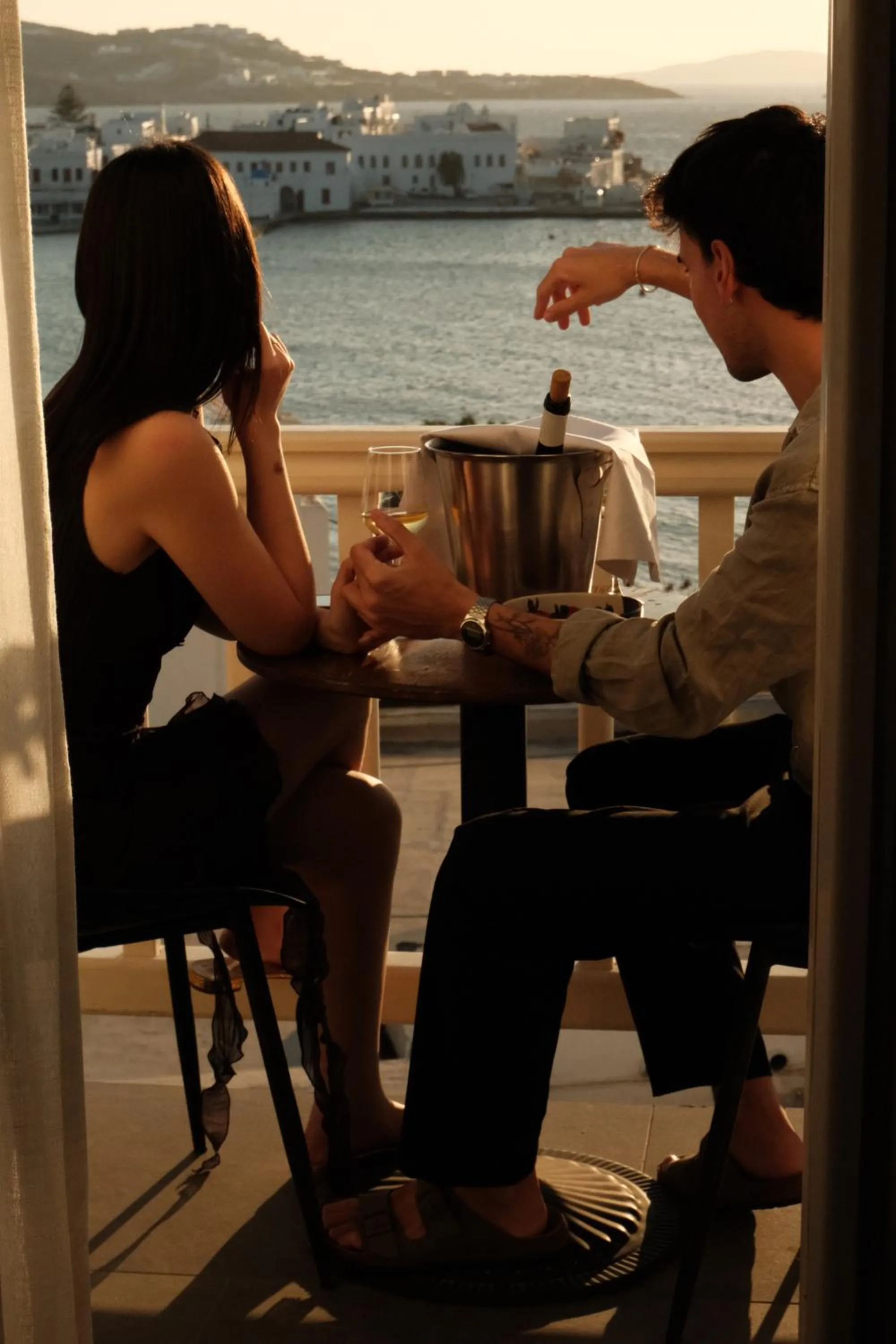 Yalos Hotel Sunset view Mykonos town private rooms