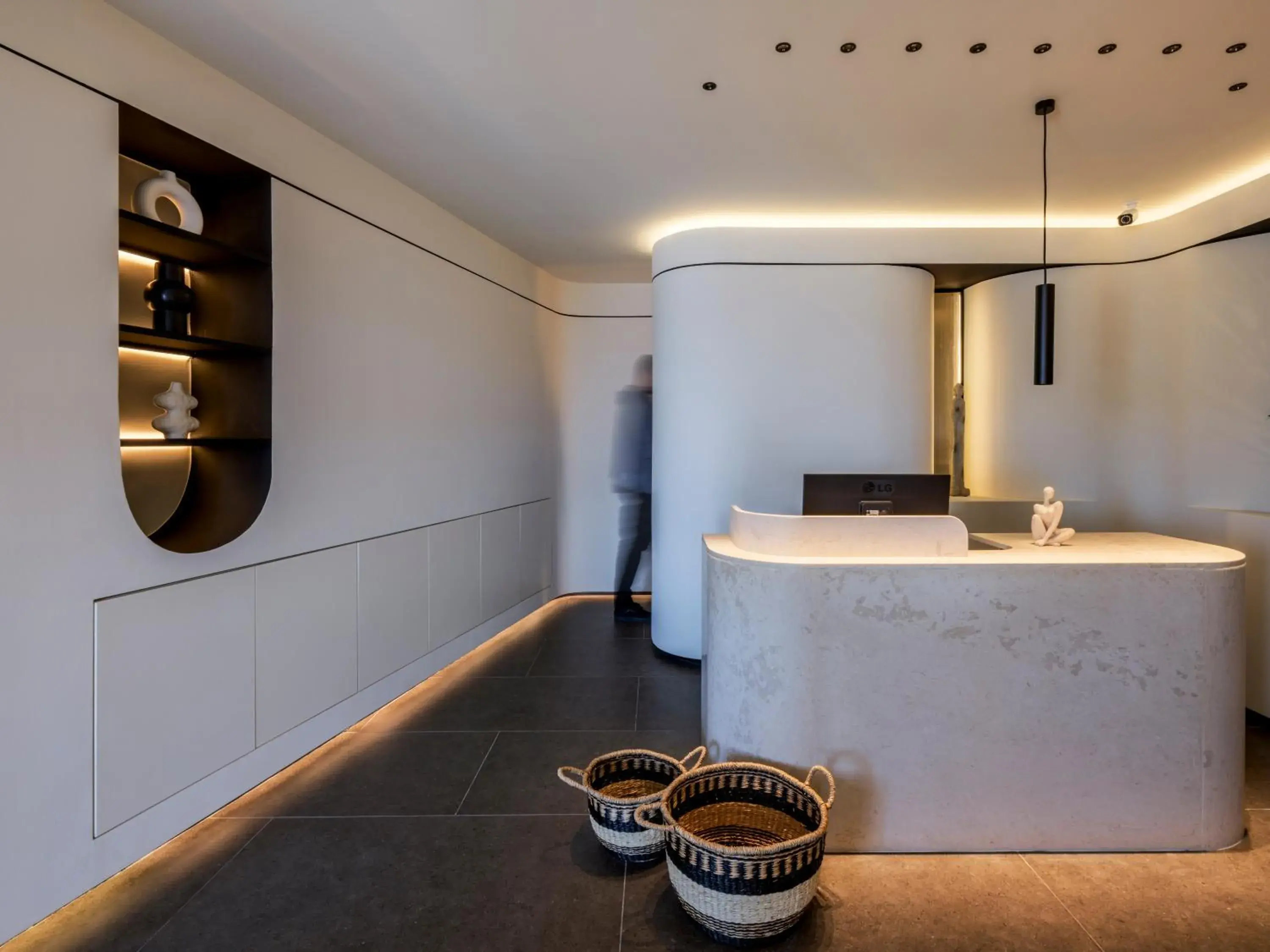 Lobby or reception in Yalos Hotel Sunset view Mykonos town private rooms Lobby or reception in Yalos Hotel Sunset view Mykonos town private rooms