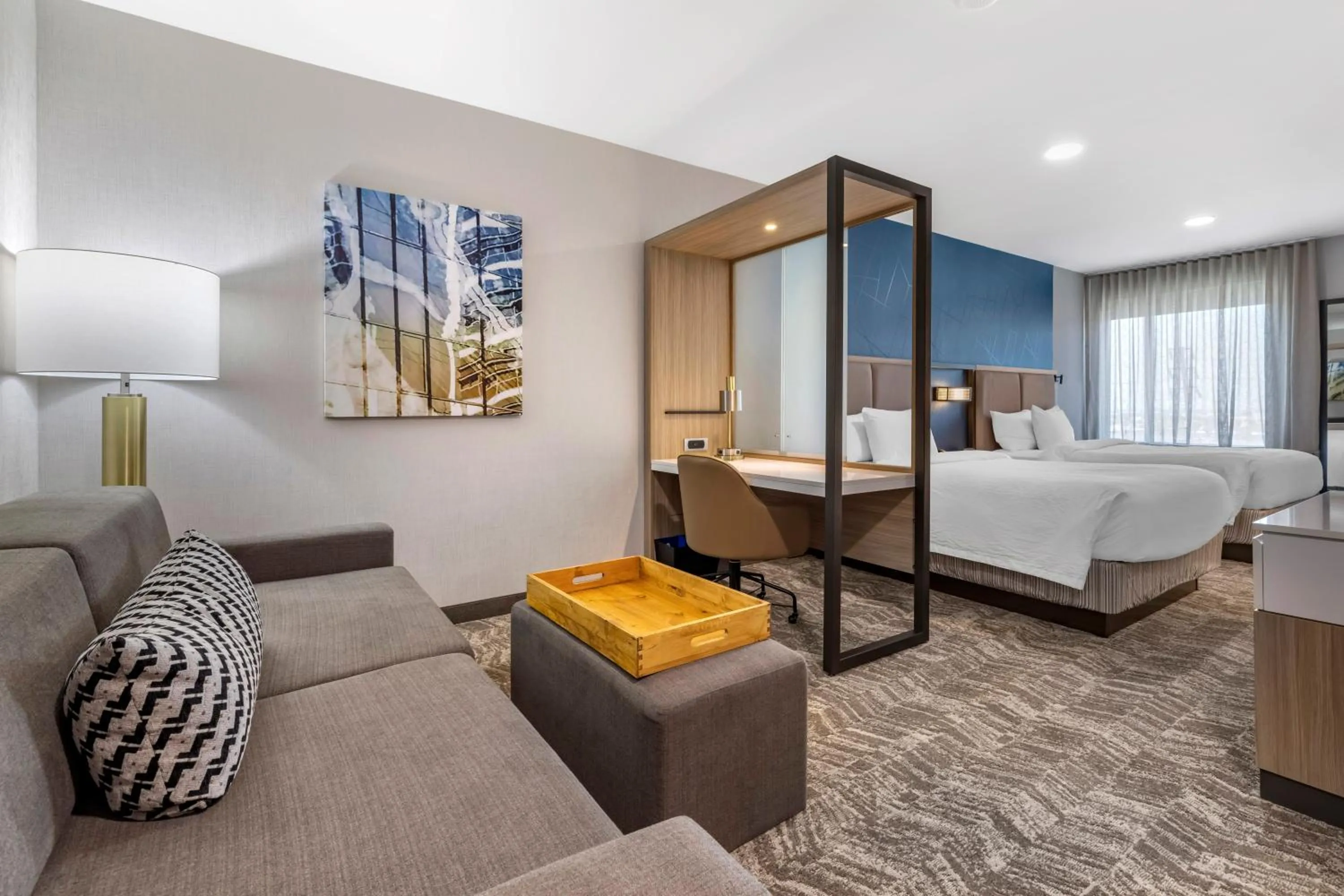 Bedroom, Bed in SpringHill Suites by Marriott Anaheim Placentia Fullerton