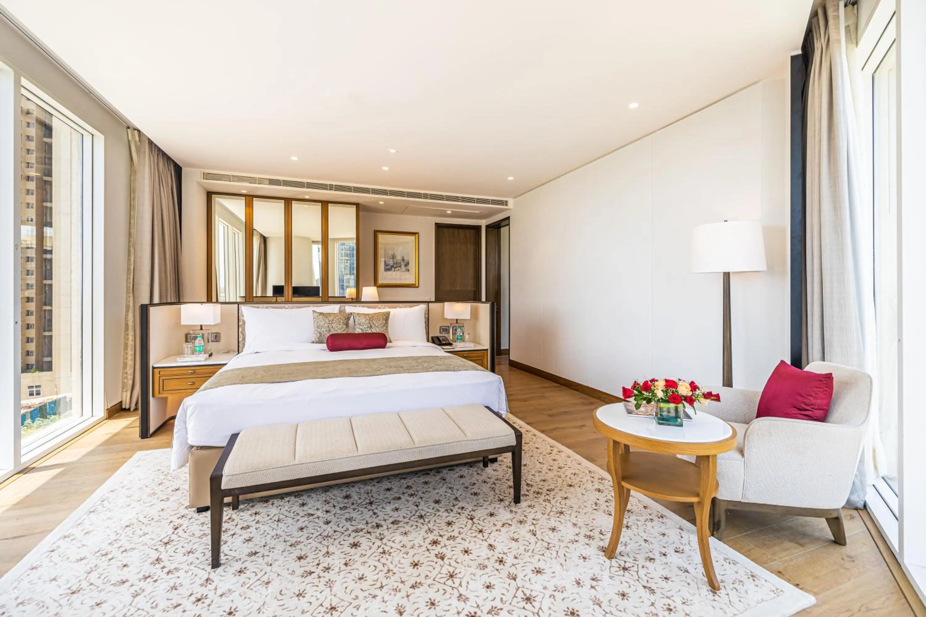 Bedroom, Bed in The Leela Bhartiya City Bengaluru