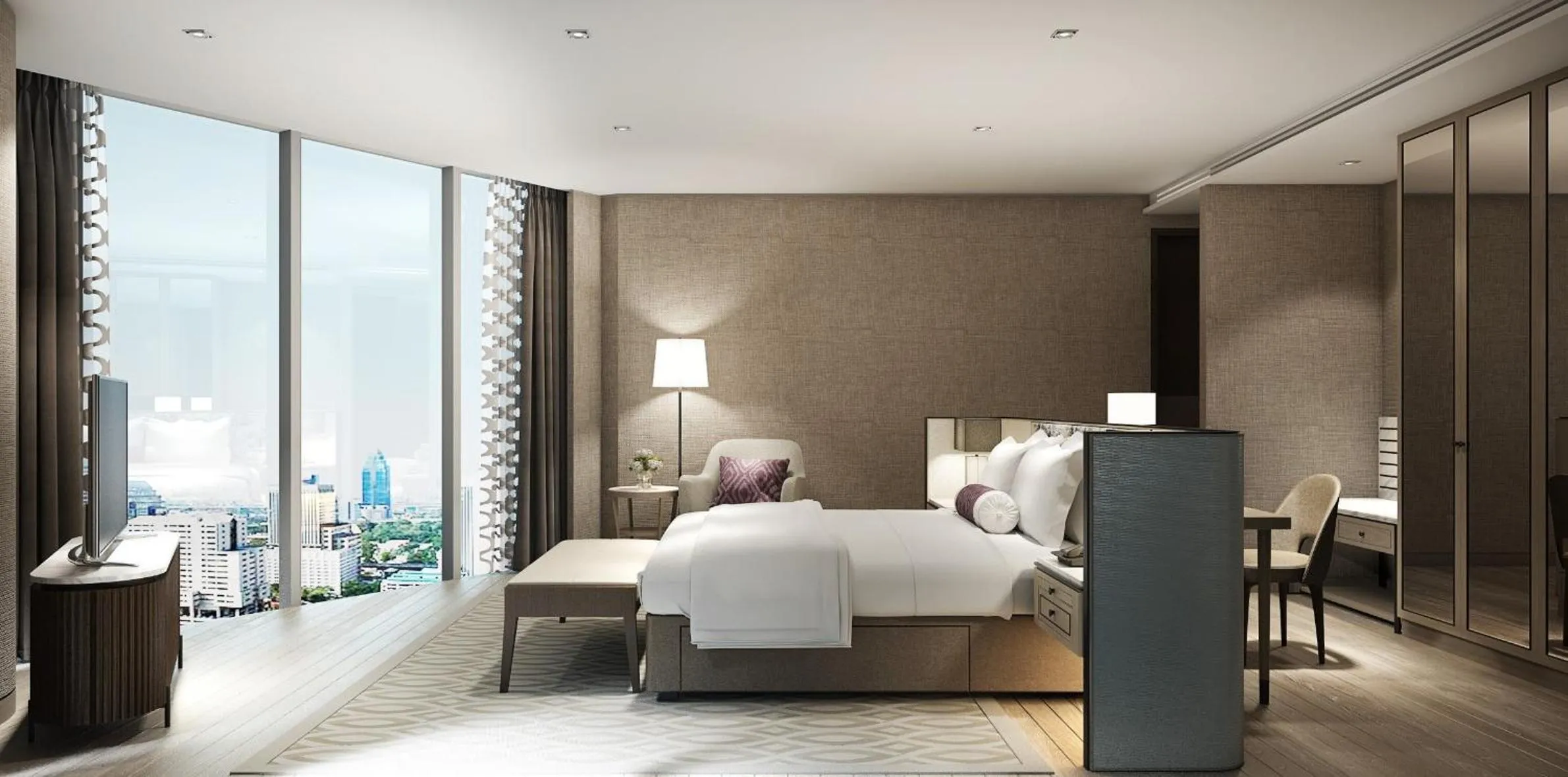 Bedroom, Bed in The Leela Bhartiya City Bengaluru