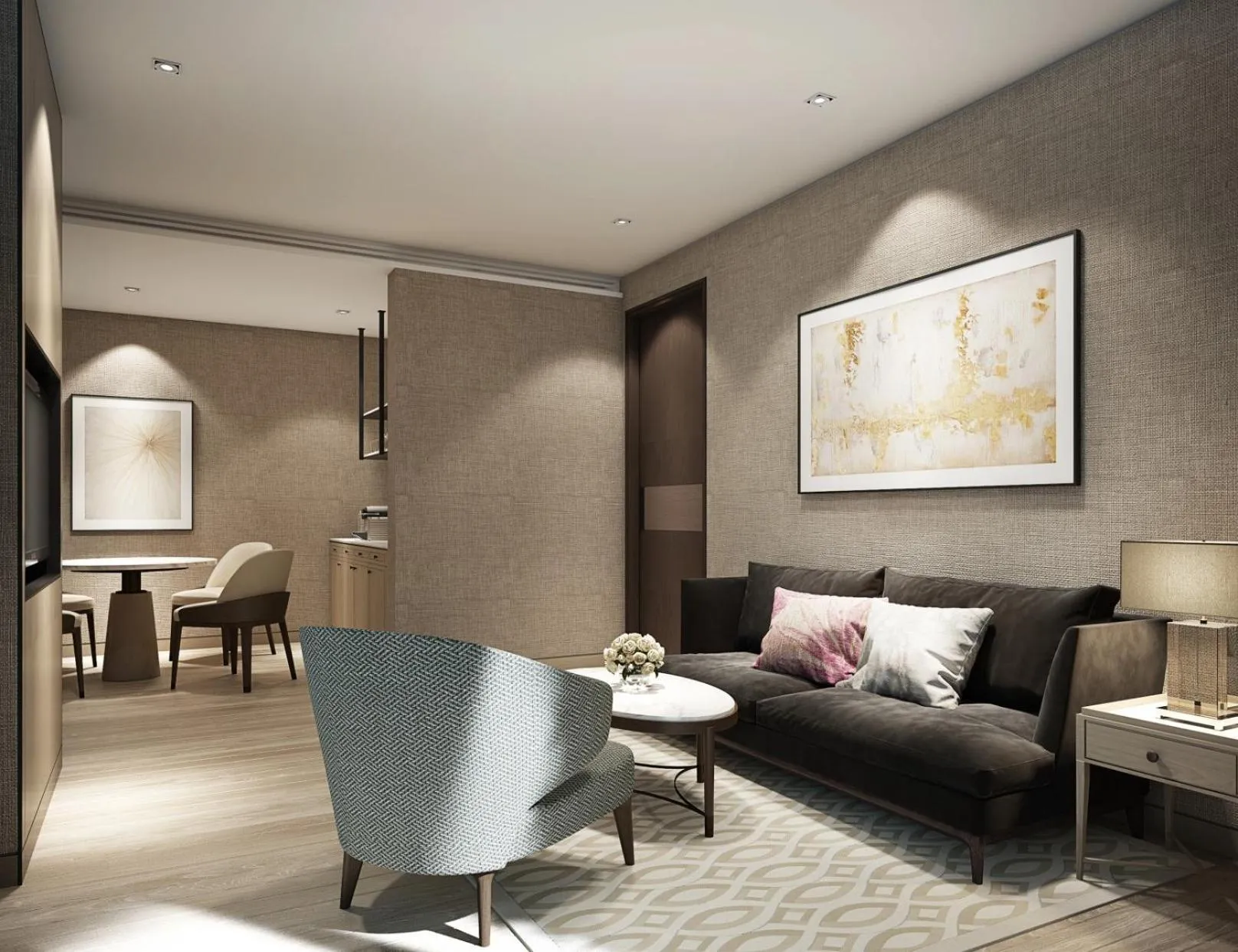 Living room in The Leela Bhartiya City Bengaluru