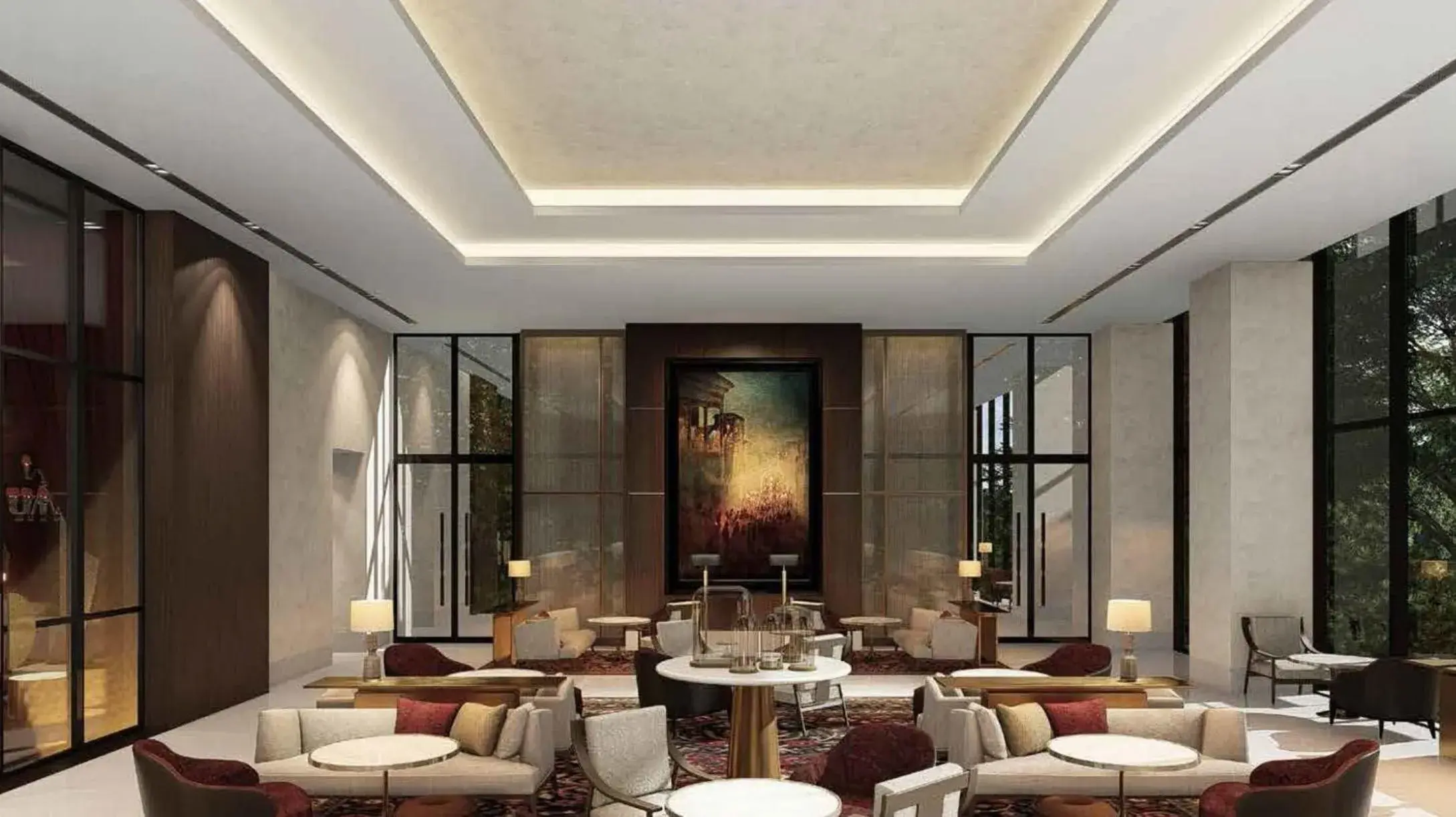 Lounge or bar in The Leela Bhartiya City Bengaluru Lounge or bar in The Leela Bhartiya City Bengaluru