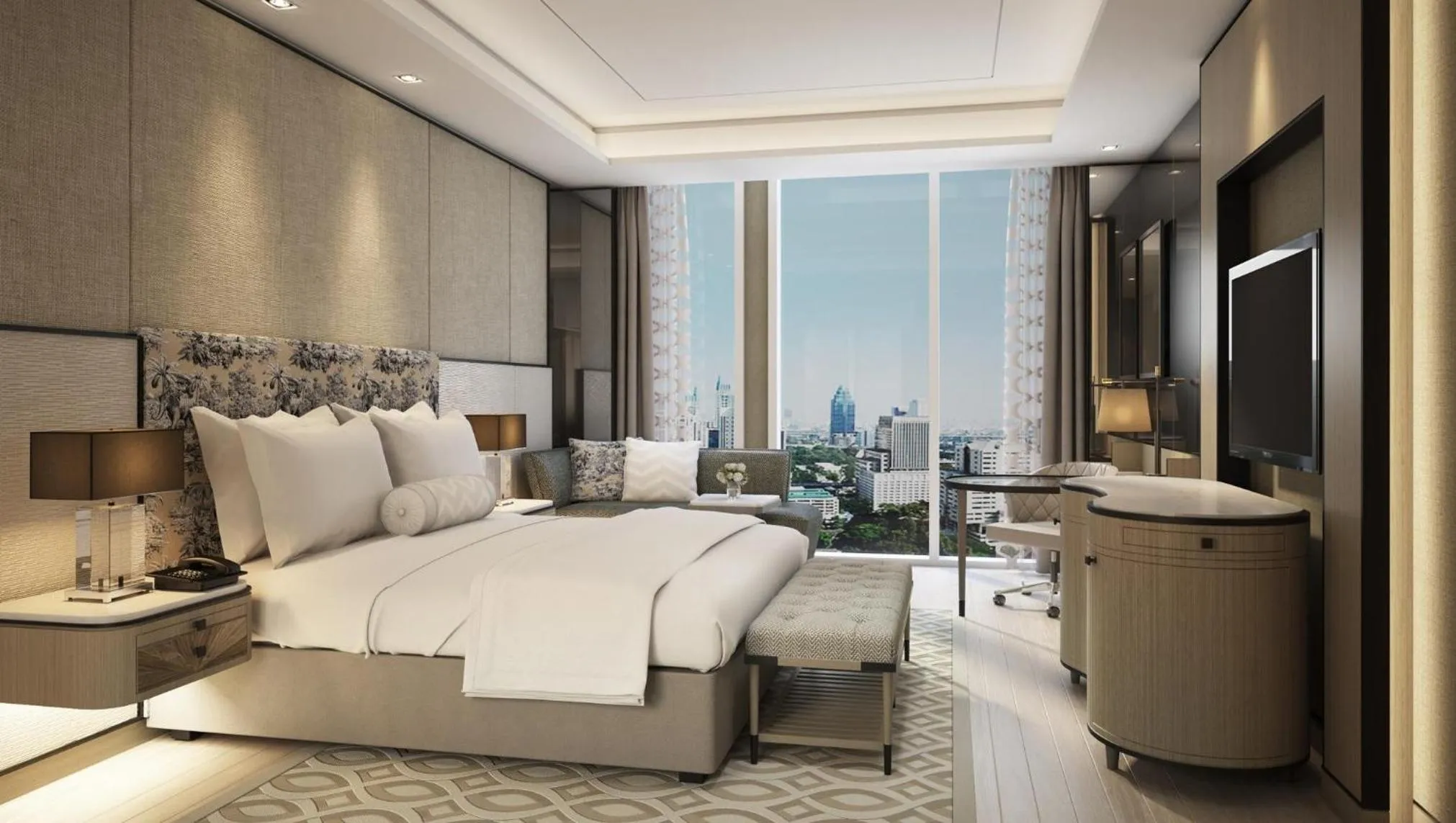 Bedroom, Bed in The Leela Bhartiya City Bengaluru