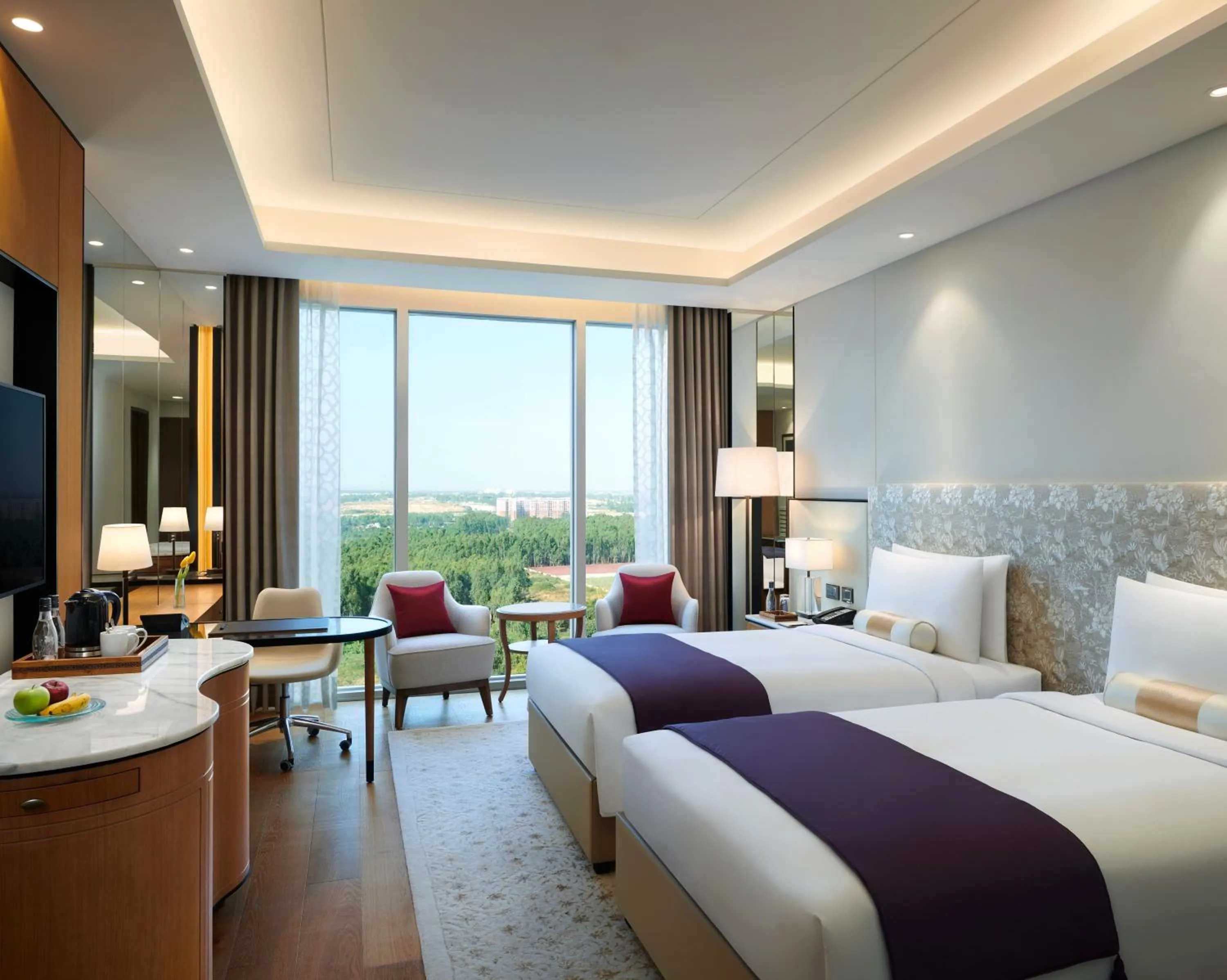 Bedroom, Bed in The Leela Bhartiya City Bengaluru